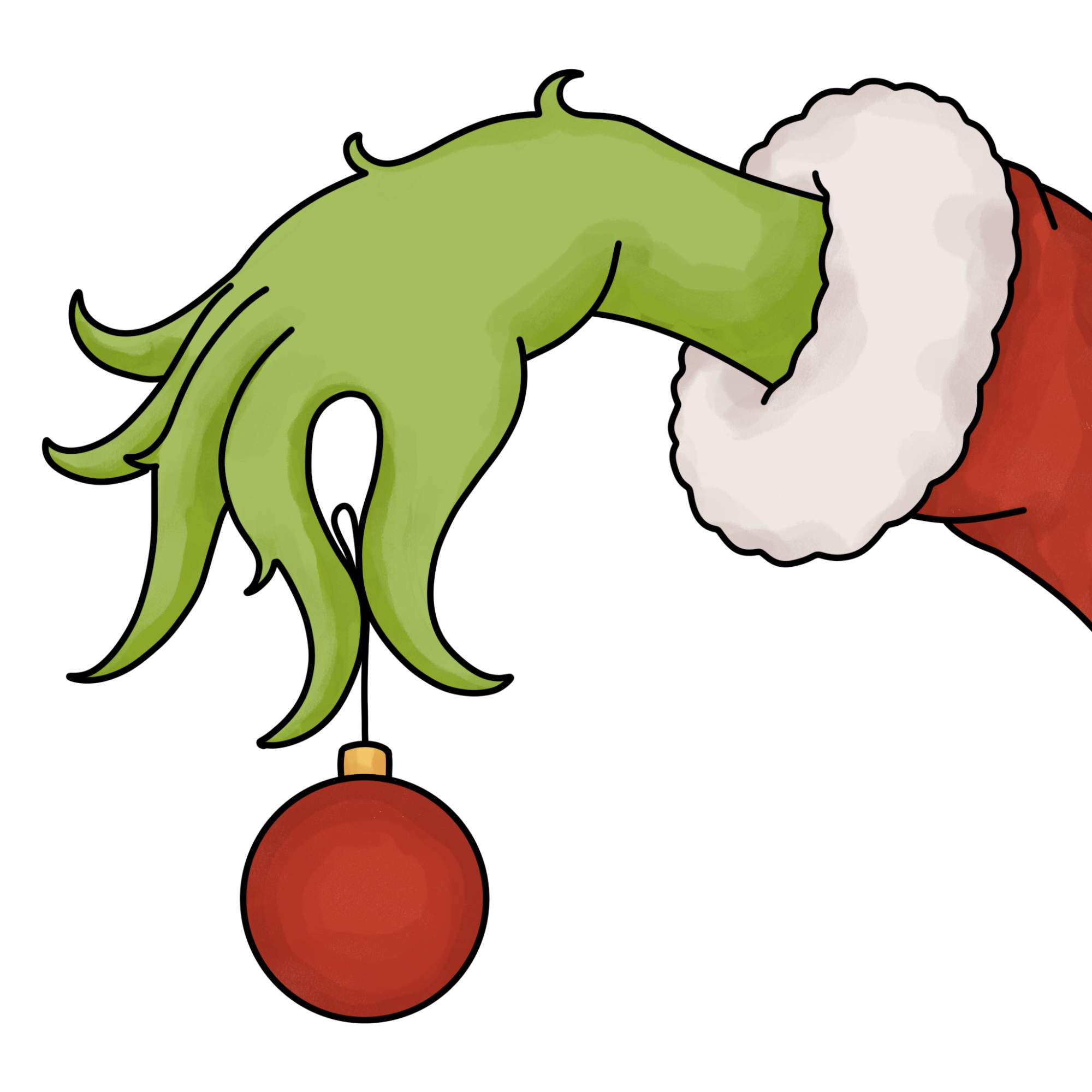 How to Draw the Grinch Hand - Step-15