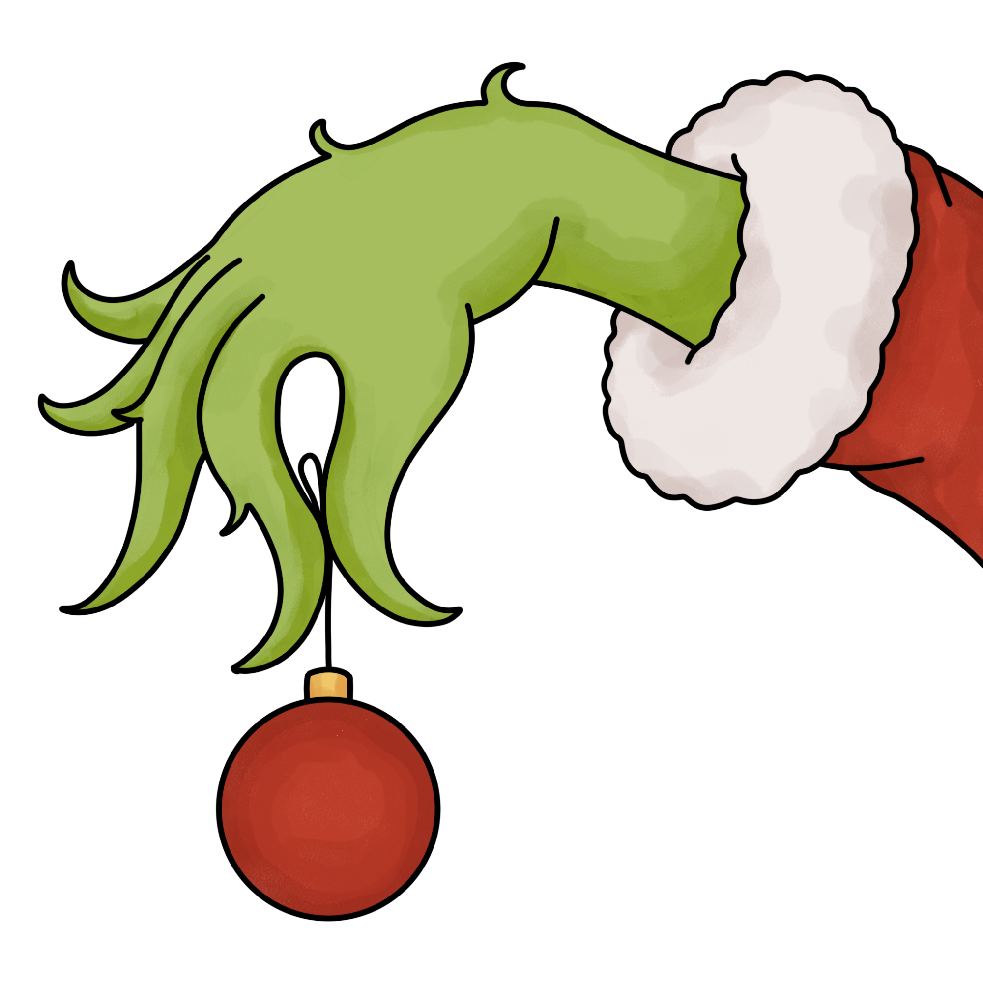 How to Draw the Grinch Hand