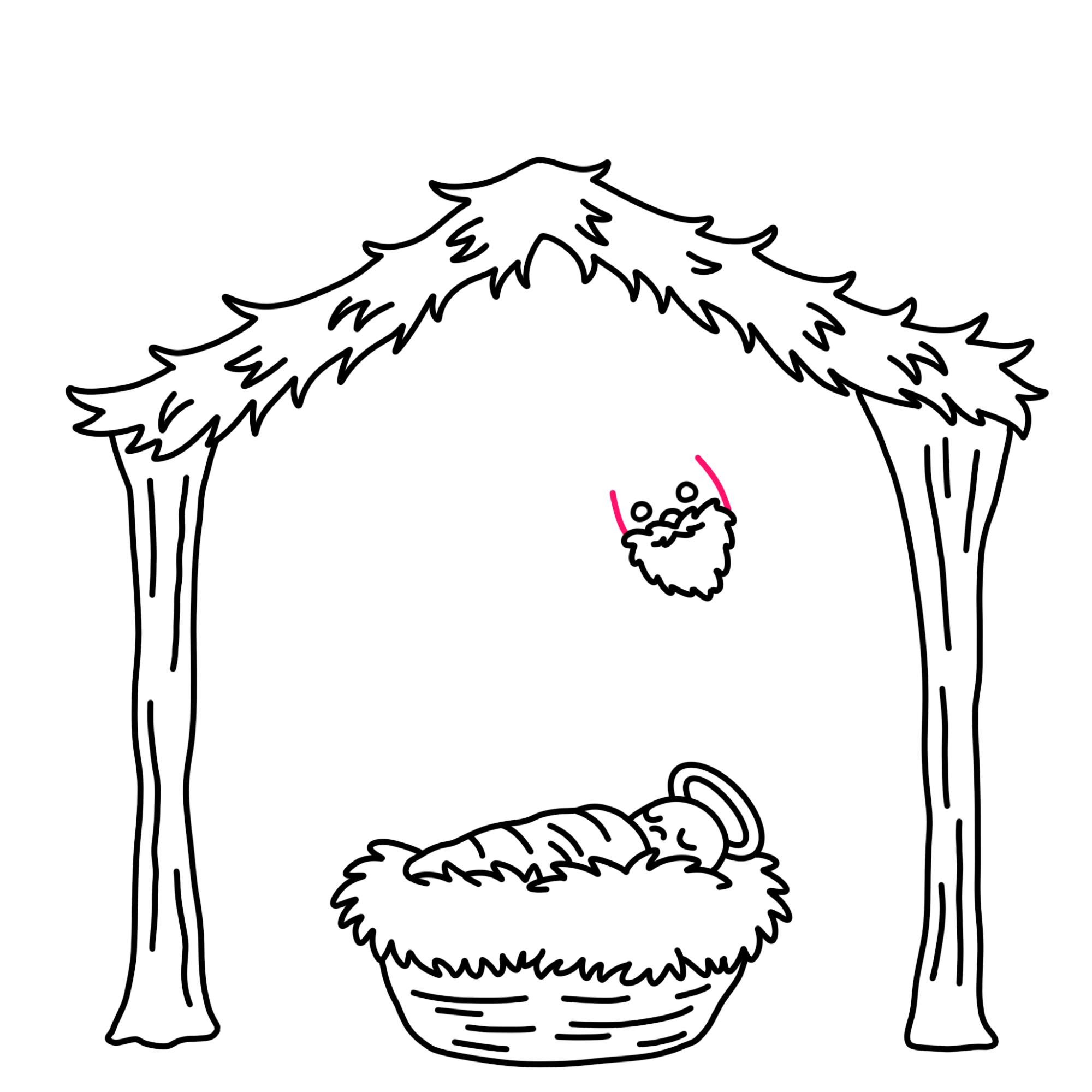 Nativity Drawing - Step-10