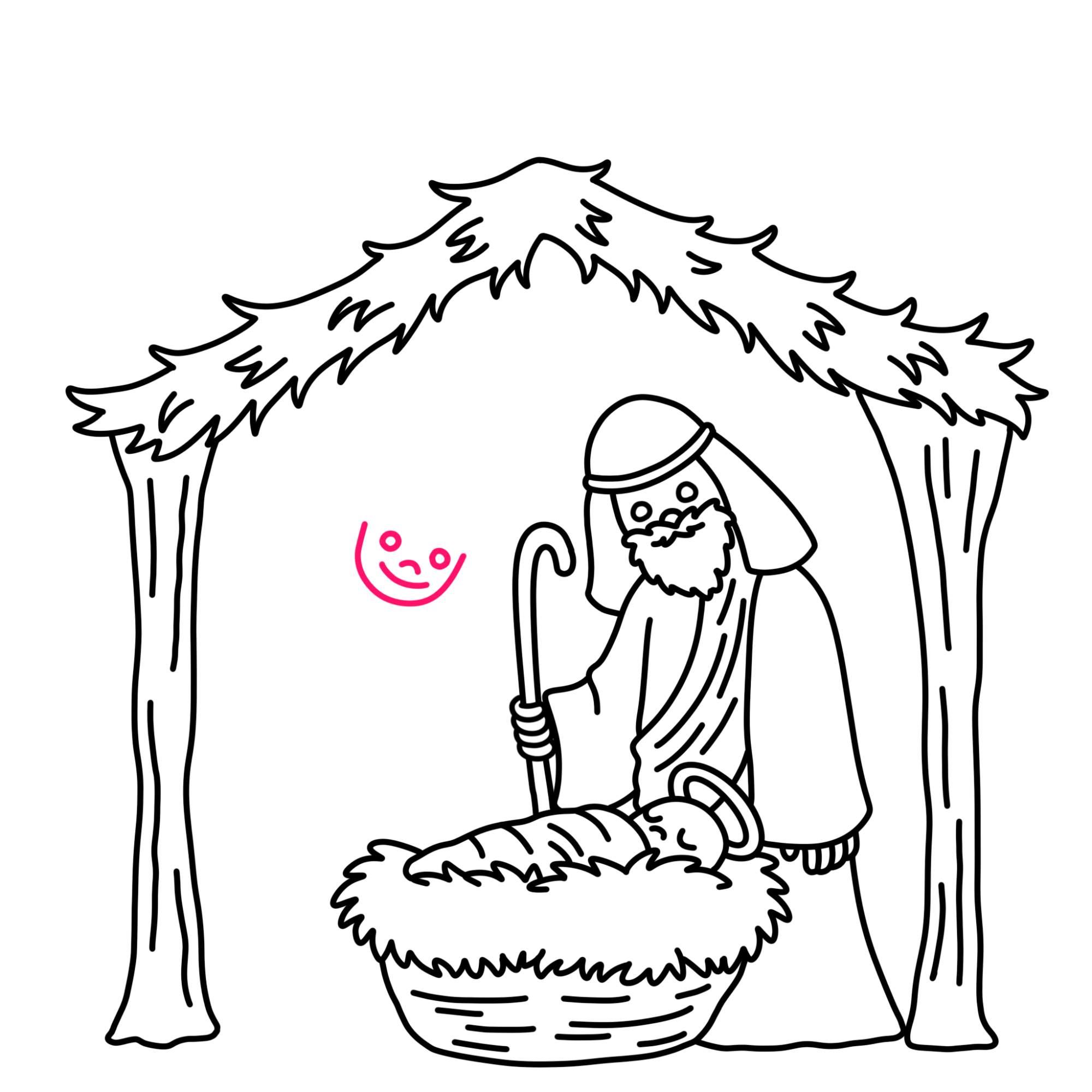 Nativity Drawing - Step-17