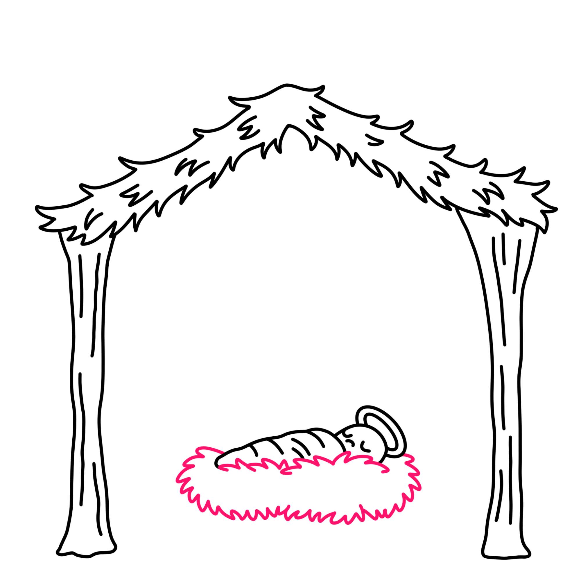 Nativity Drawing - Step-6