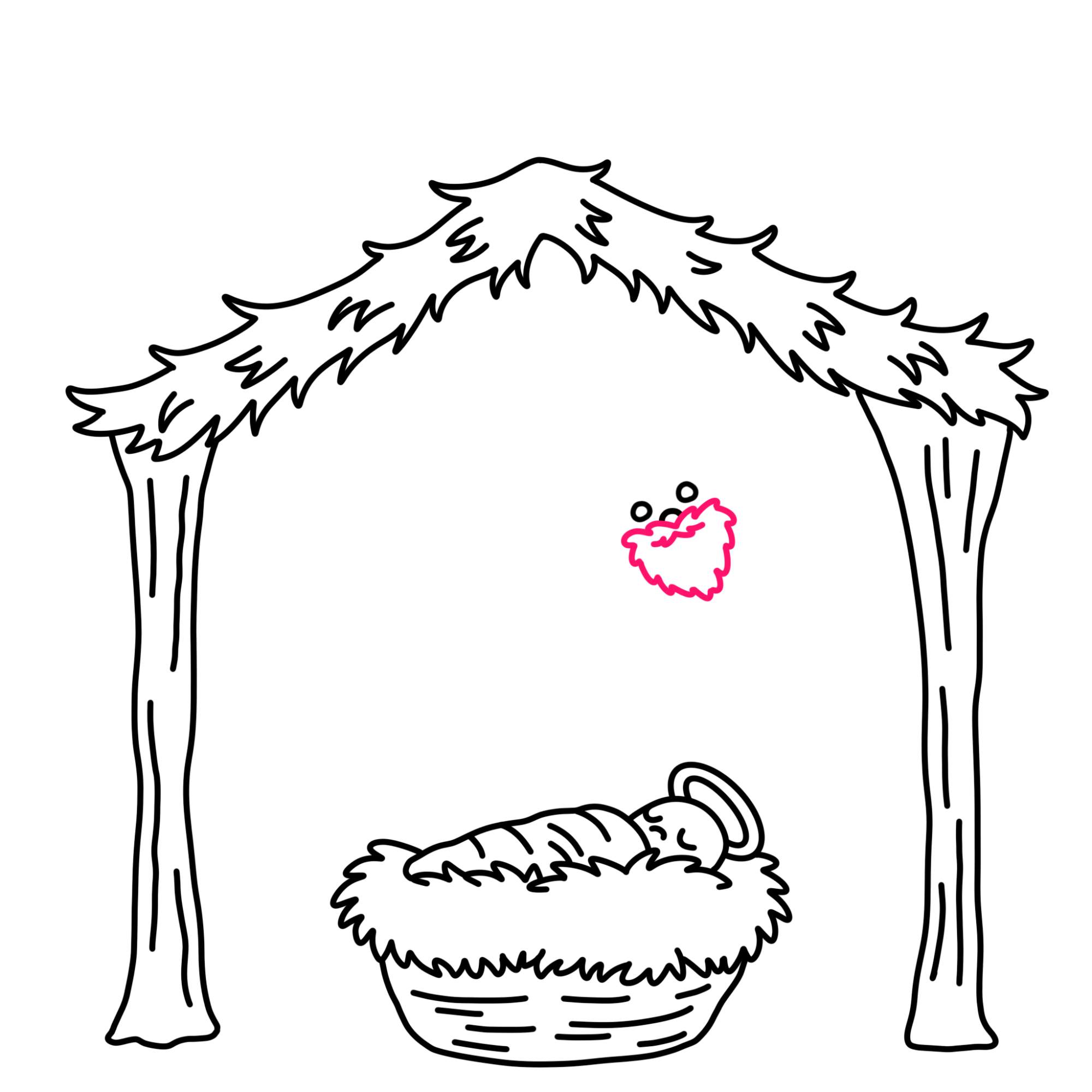 Nativity Drawing - Step-9