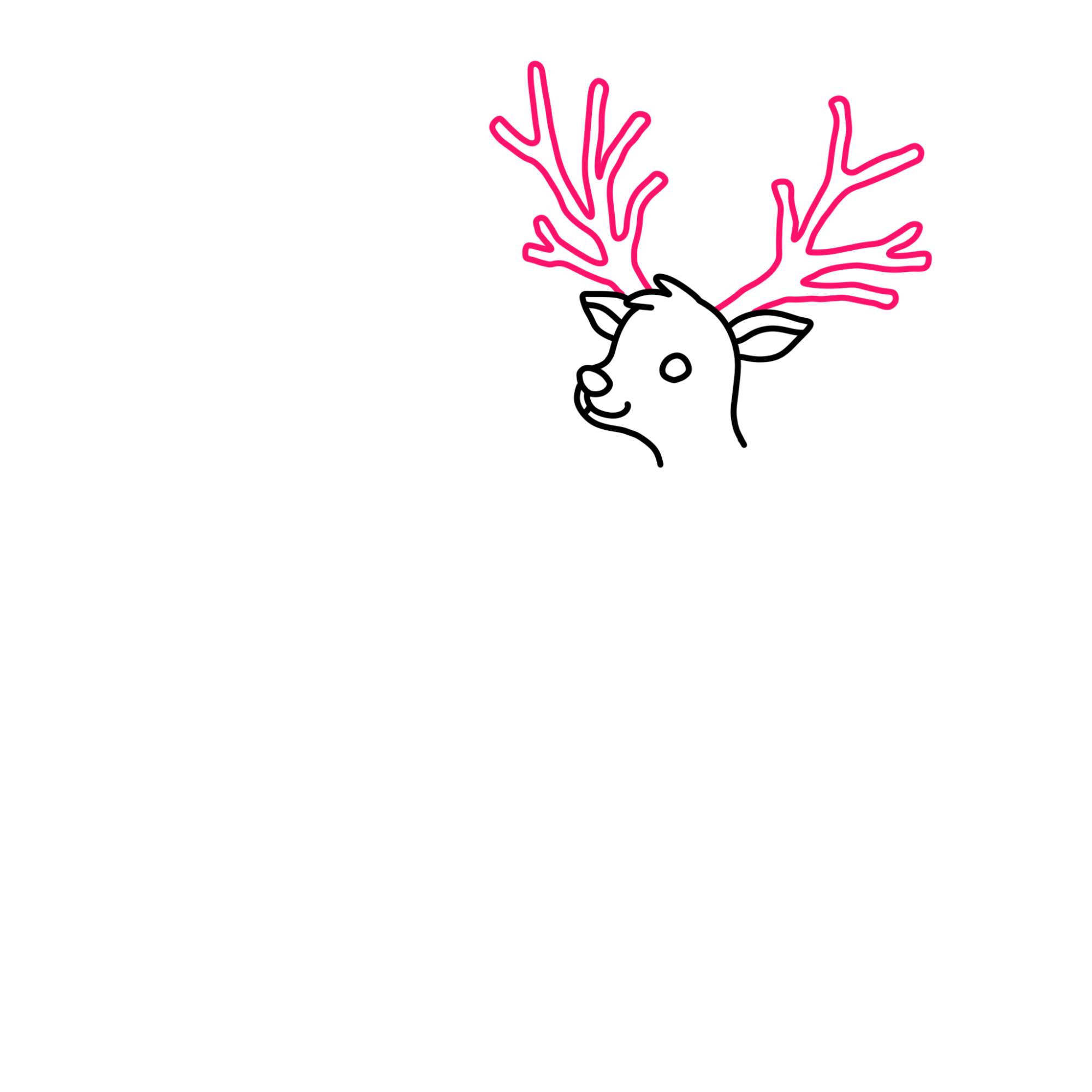 Santa Claus Drawing with Reindeer - Step-5