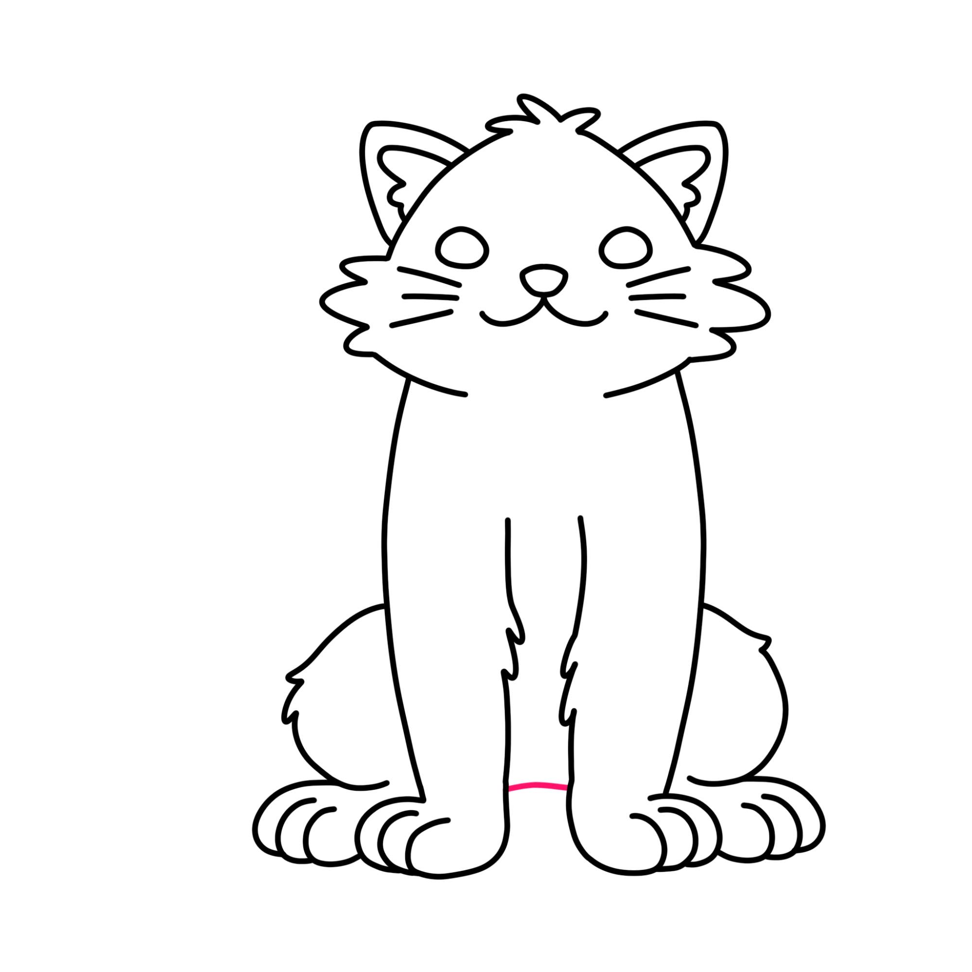 Cat Drawing for Kids - Step-10