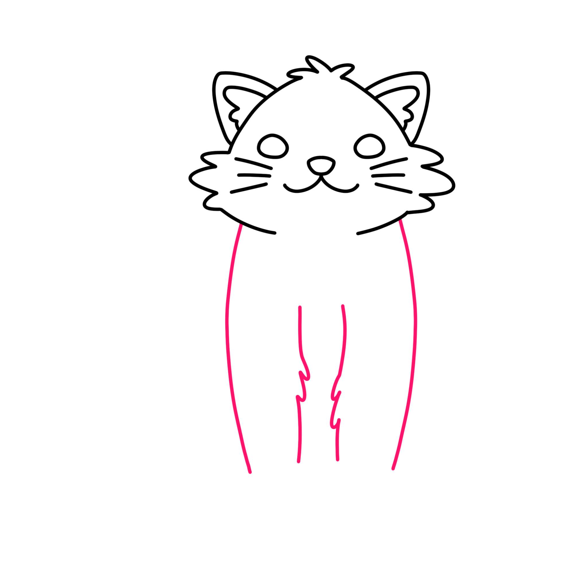 Cat Drawing for Kids - Step-7