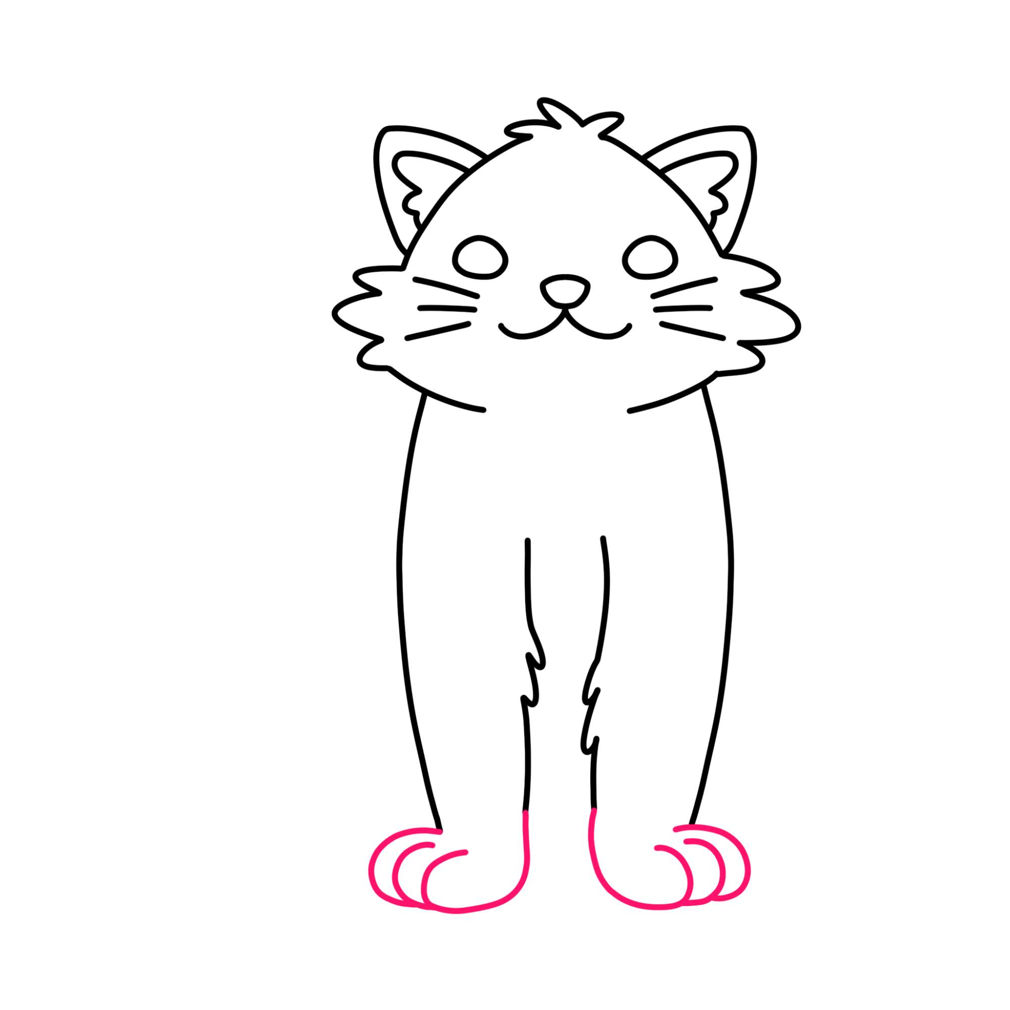 Cat Drawing for Kids - Step-8