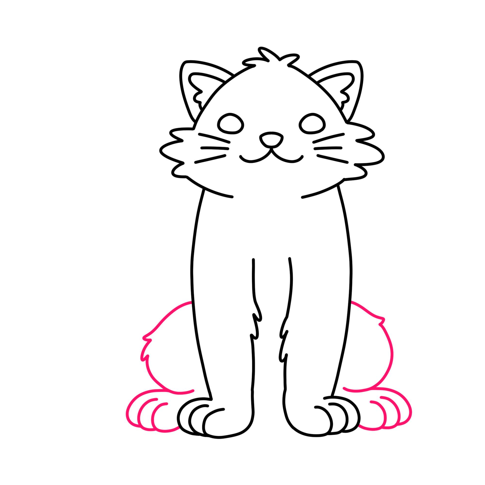 Cat Drawing for Kids - Step-9