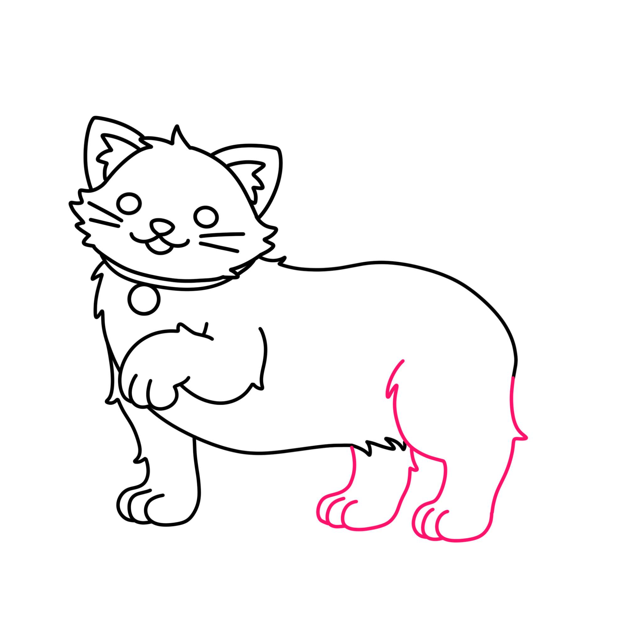 Cute Cat Drawing (easy) - Step-10