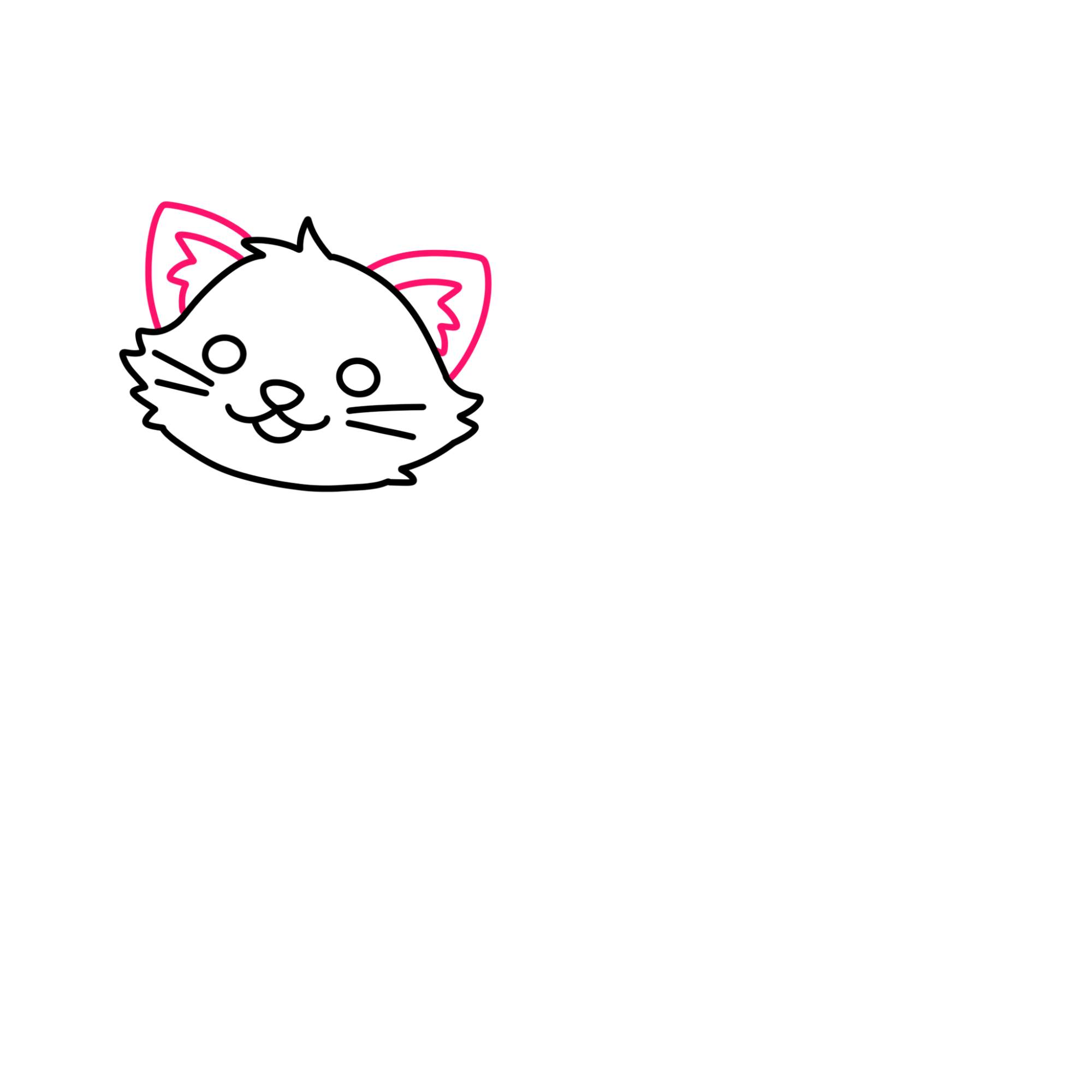 Cute Cat Drawing (easy) - Step-6