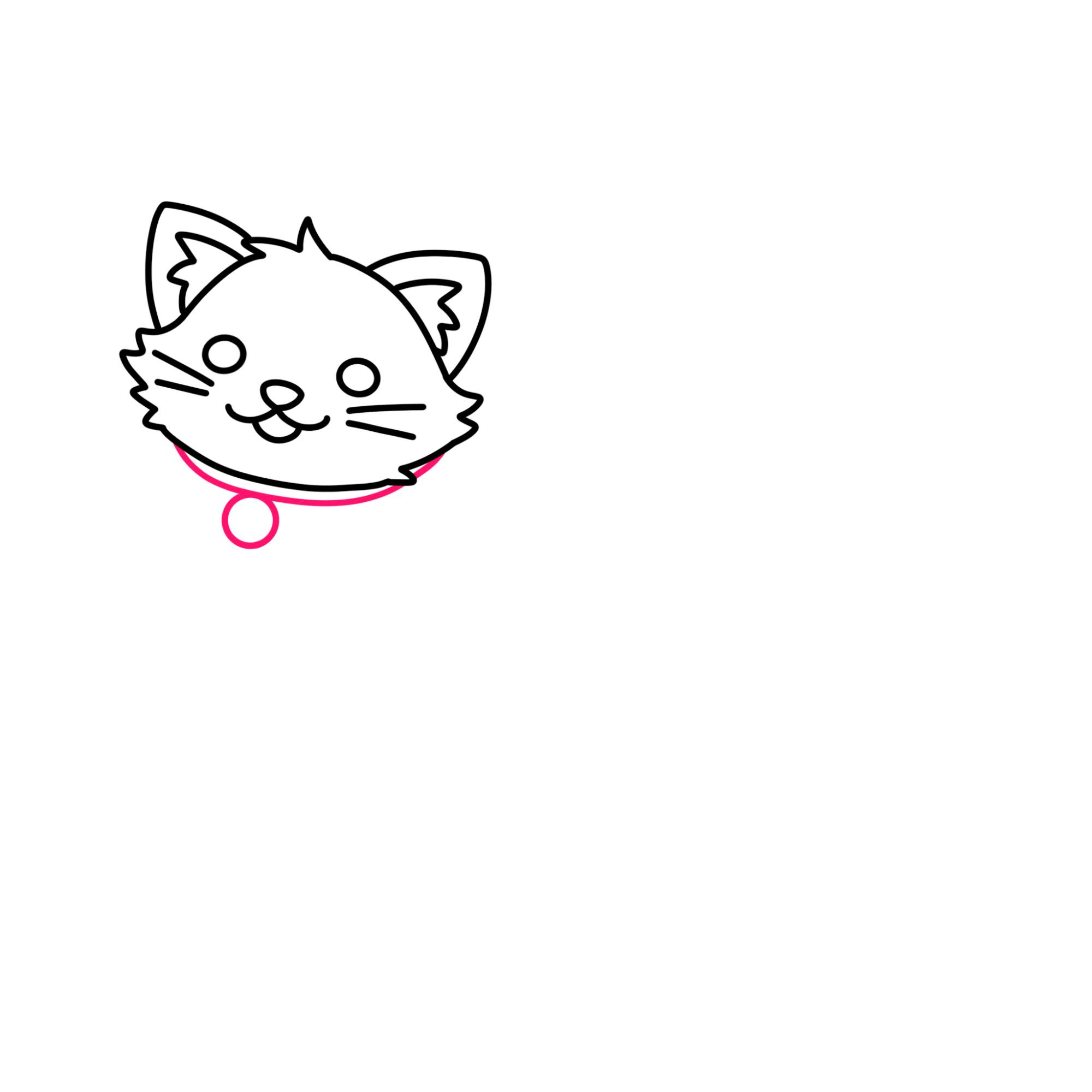 Cute Cat Drawing (easy) - Step-7