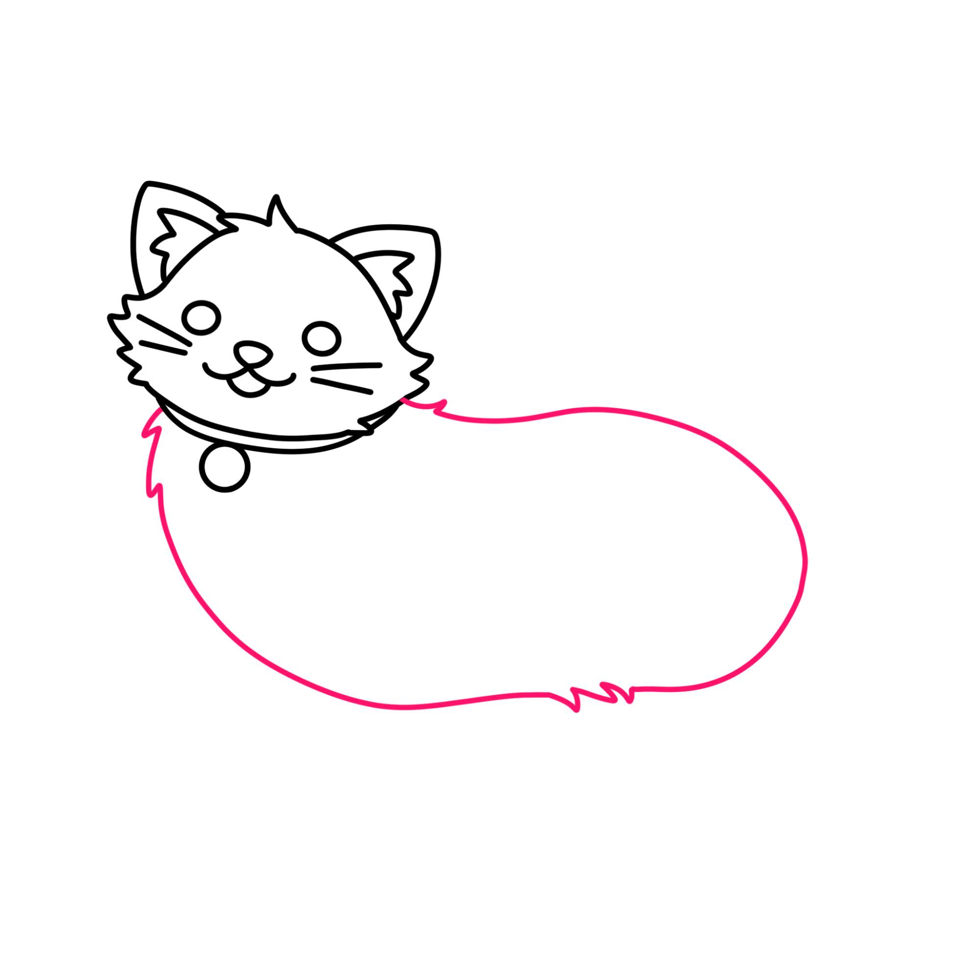 Cute Cat Drawing (easy) - Step-8