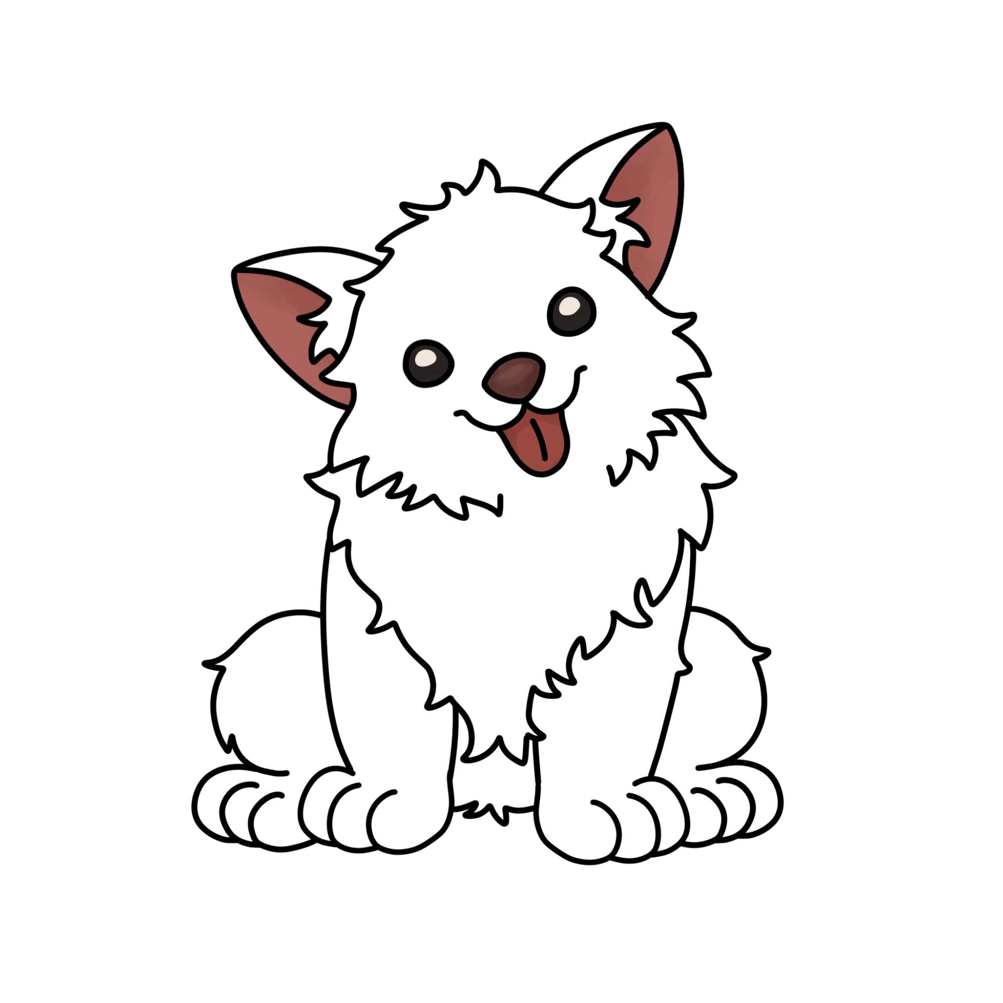 Cute Dog Drawing - Step-14