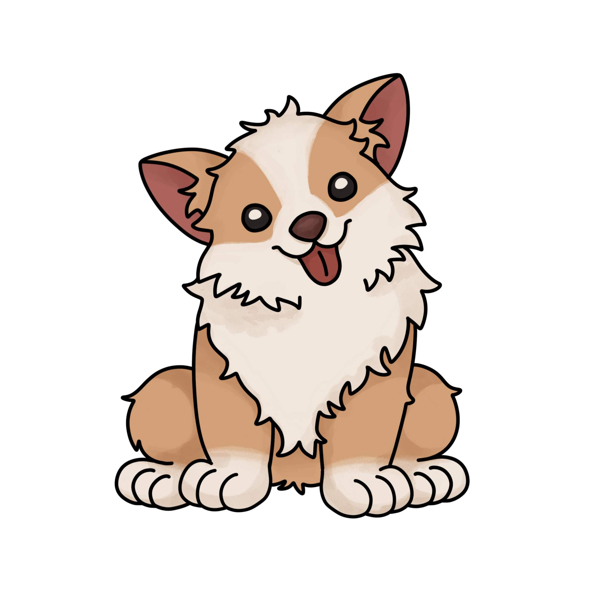 Cute Dog Drawing - Step-16