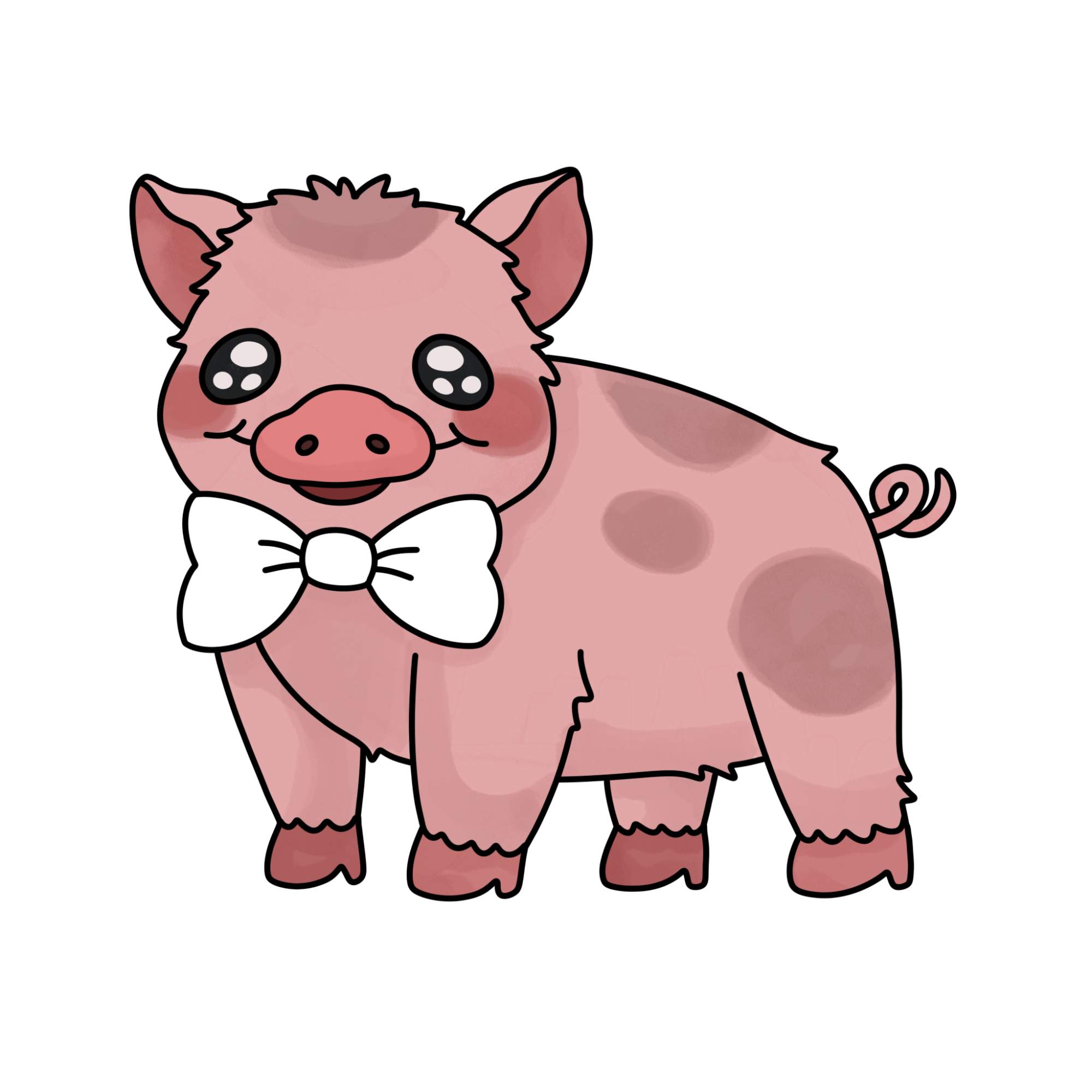 Cute Piglet Drawing - Step-14