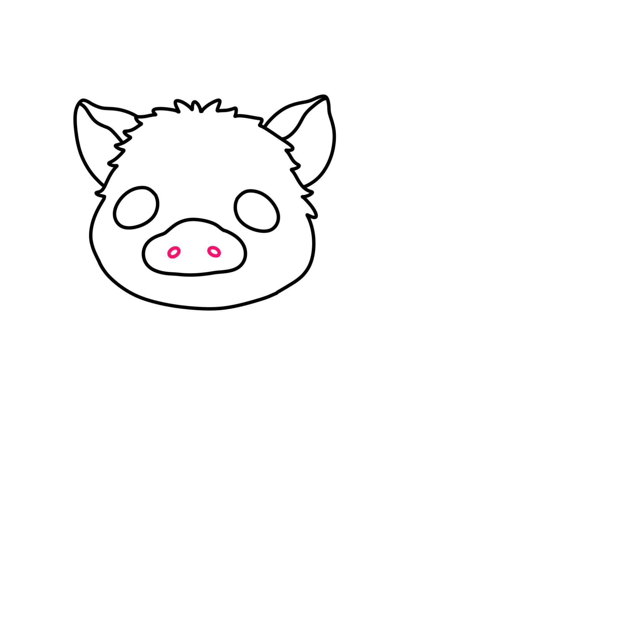 Cute Piglet Drawing - Step-5