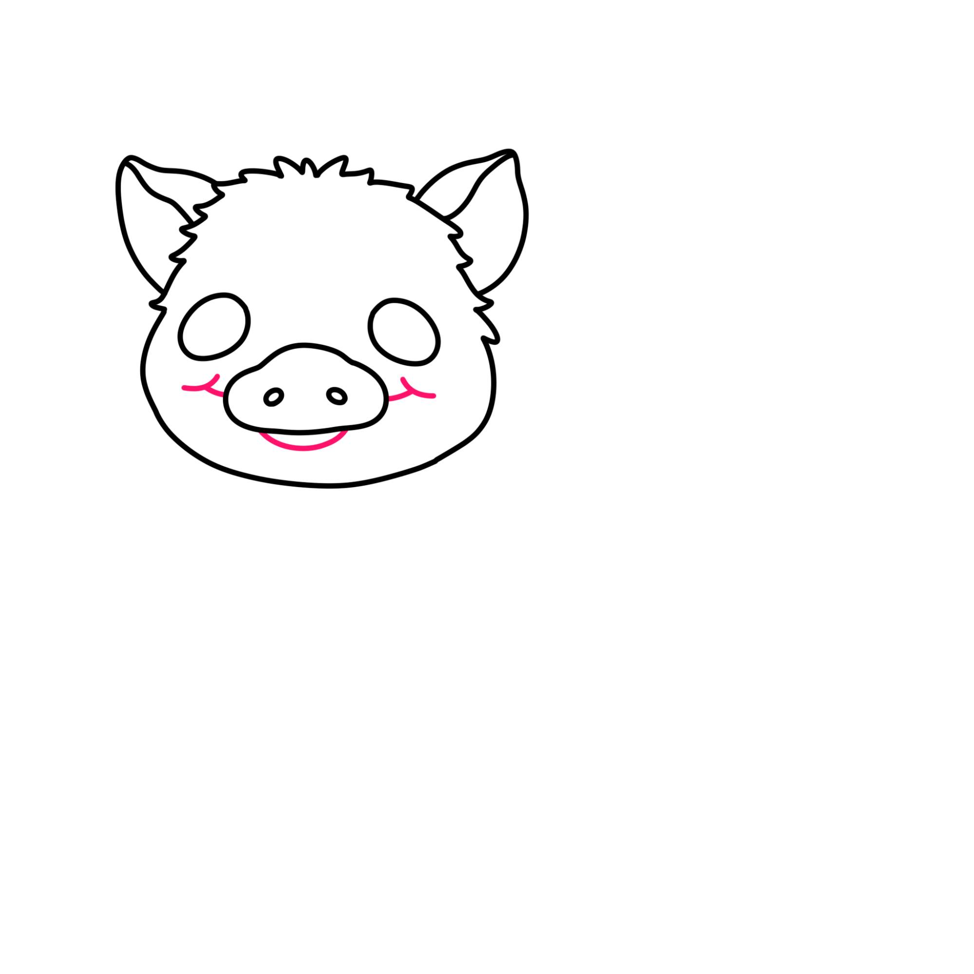 Cute Piglet Drawing - Step-6