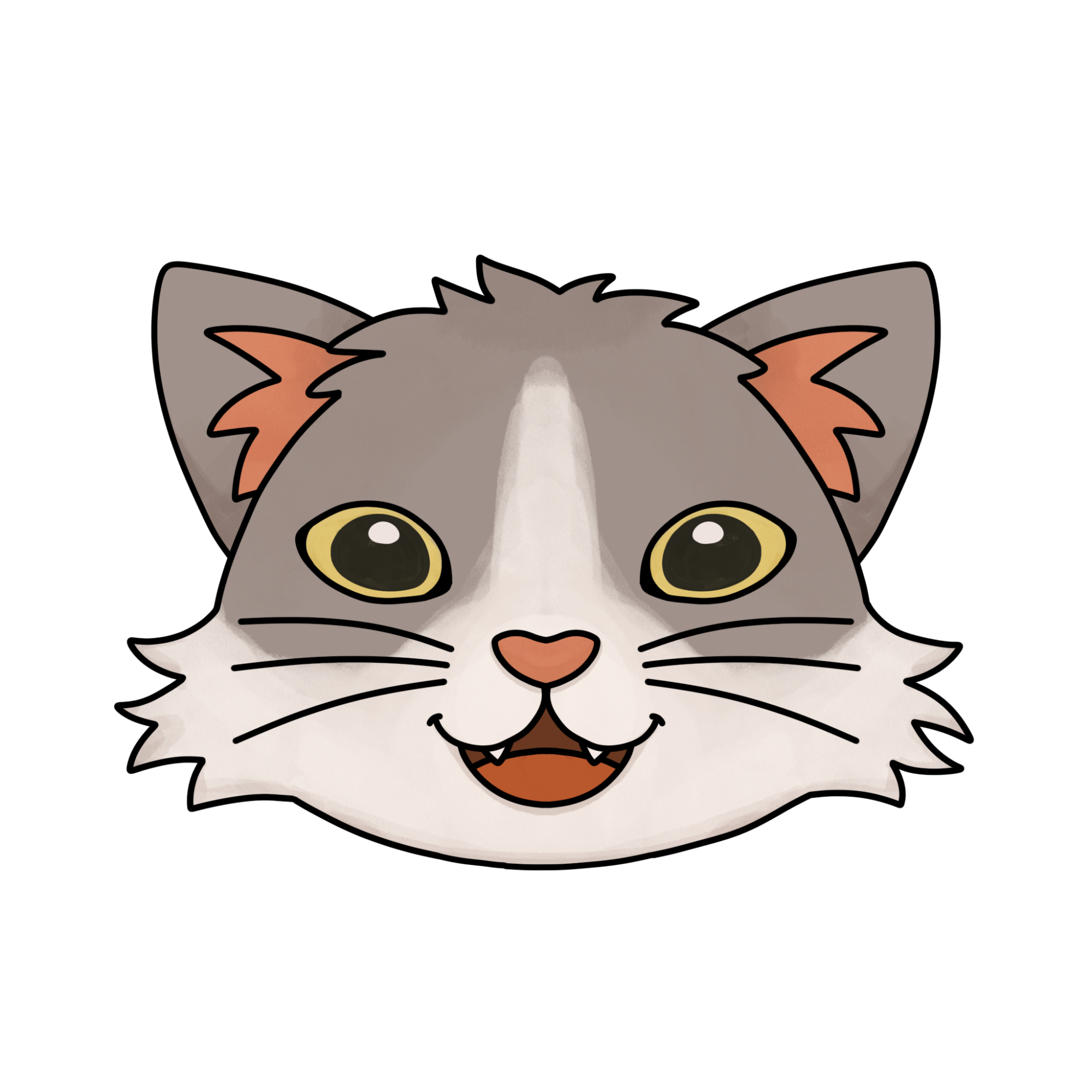 Easy Cat Face Drawing