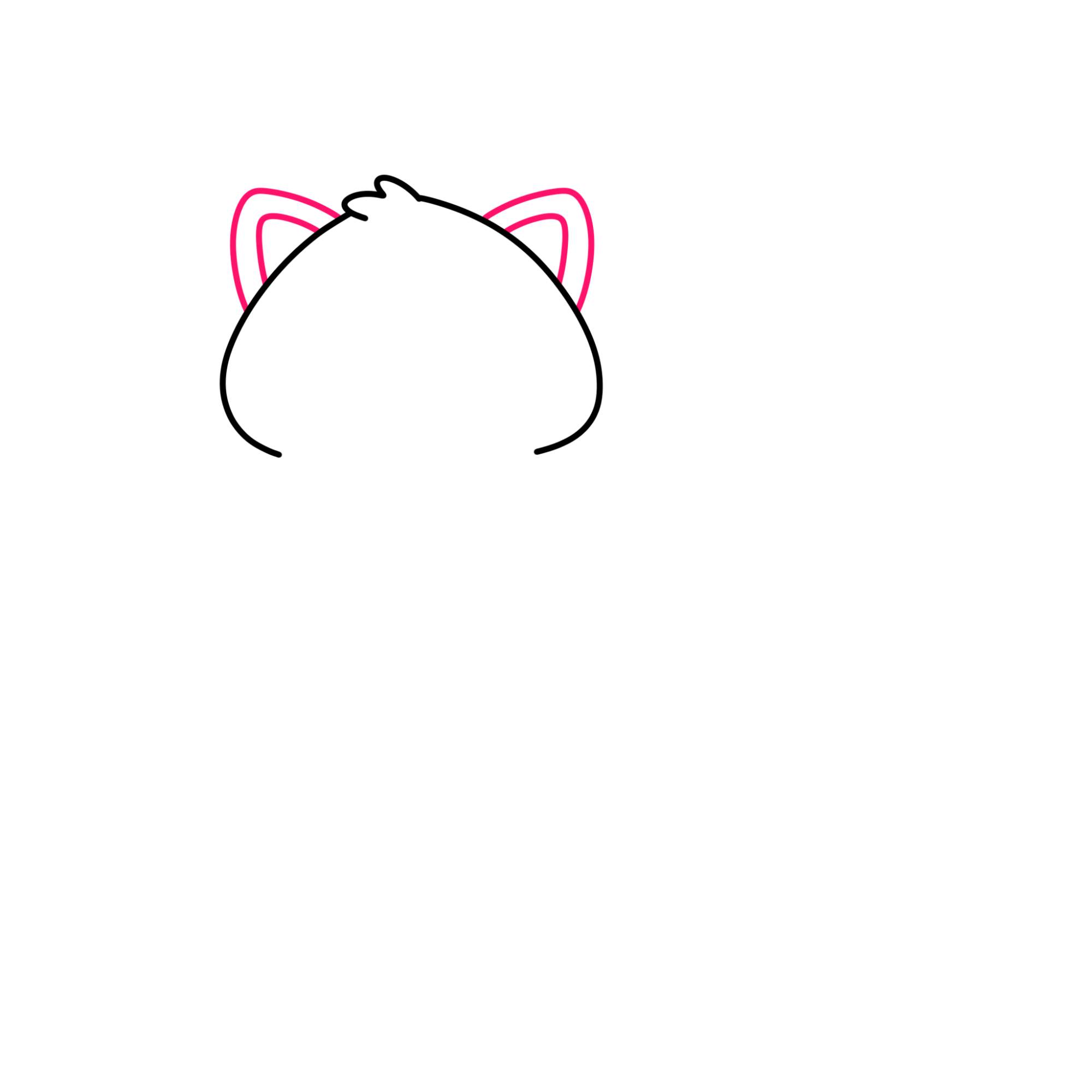 Fat Cat Drawing - Step-2