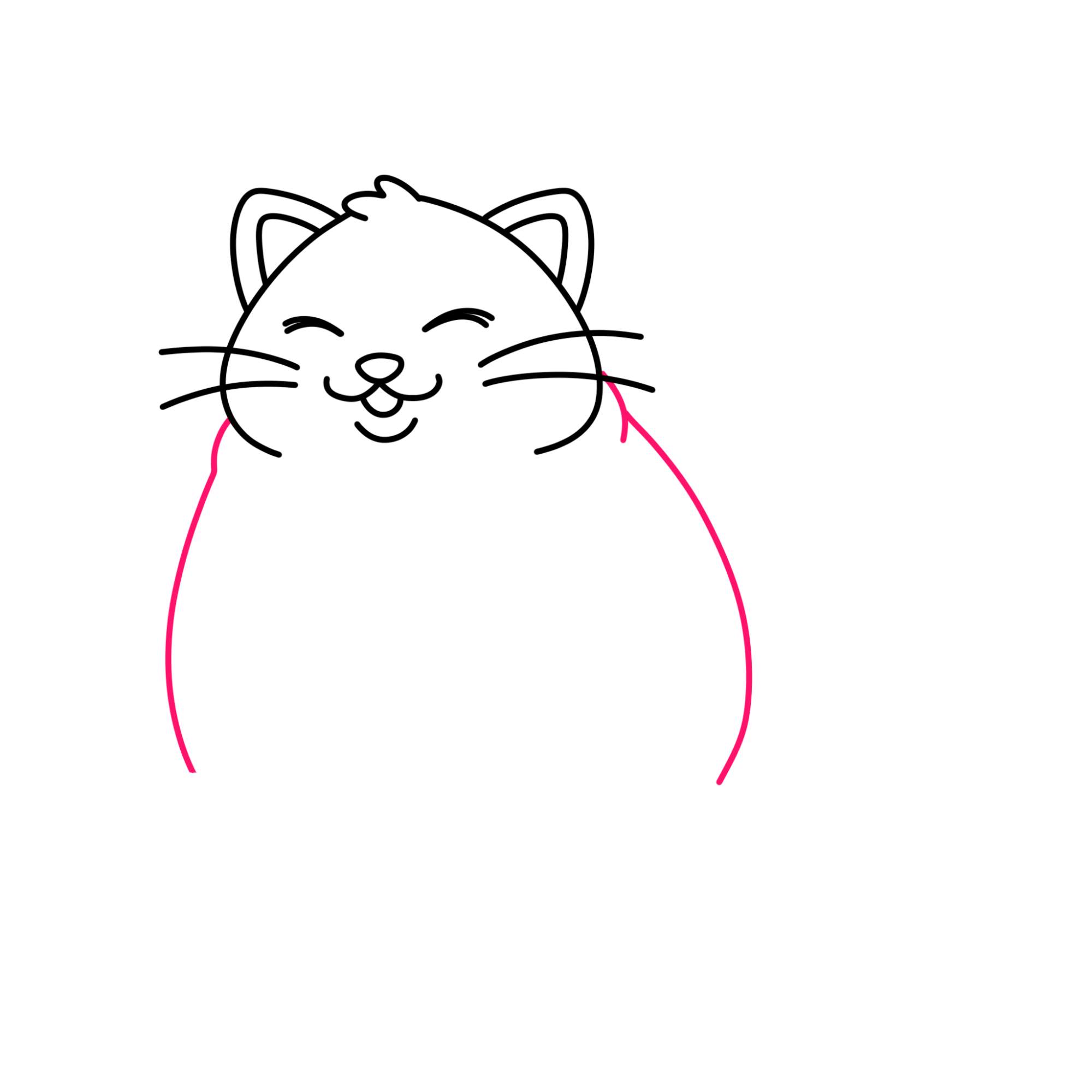 Fat Cat Drawing - Step-9