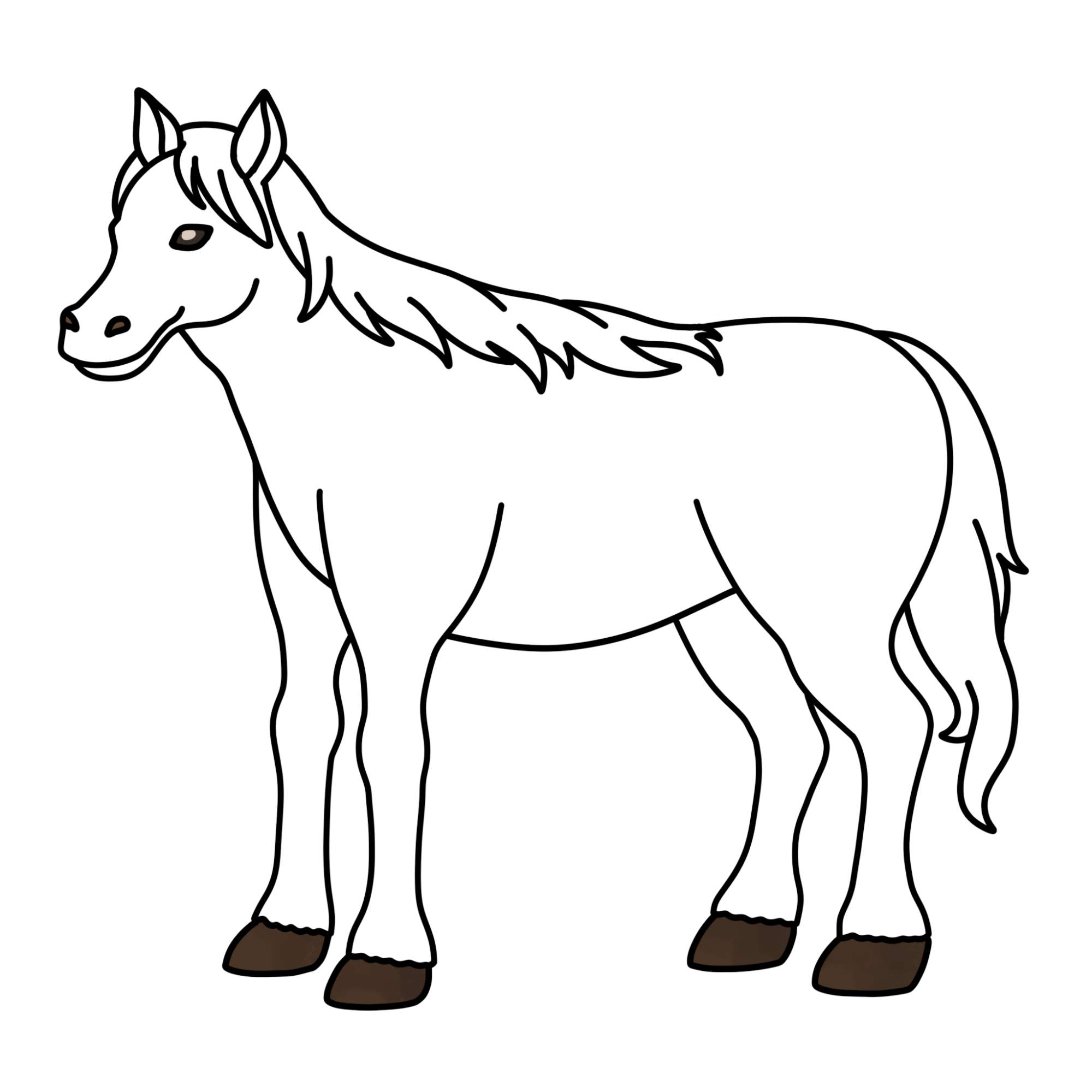 Horse Drawing for Kids - Step-12