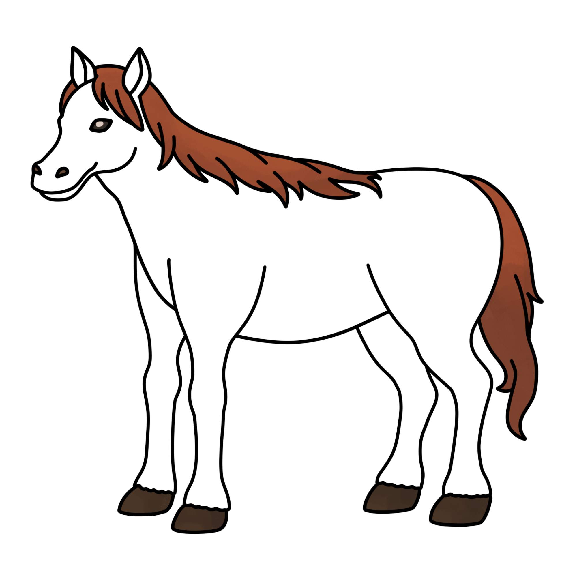 Horse Drawing for Kids - Step-13