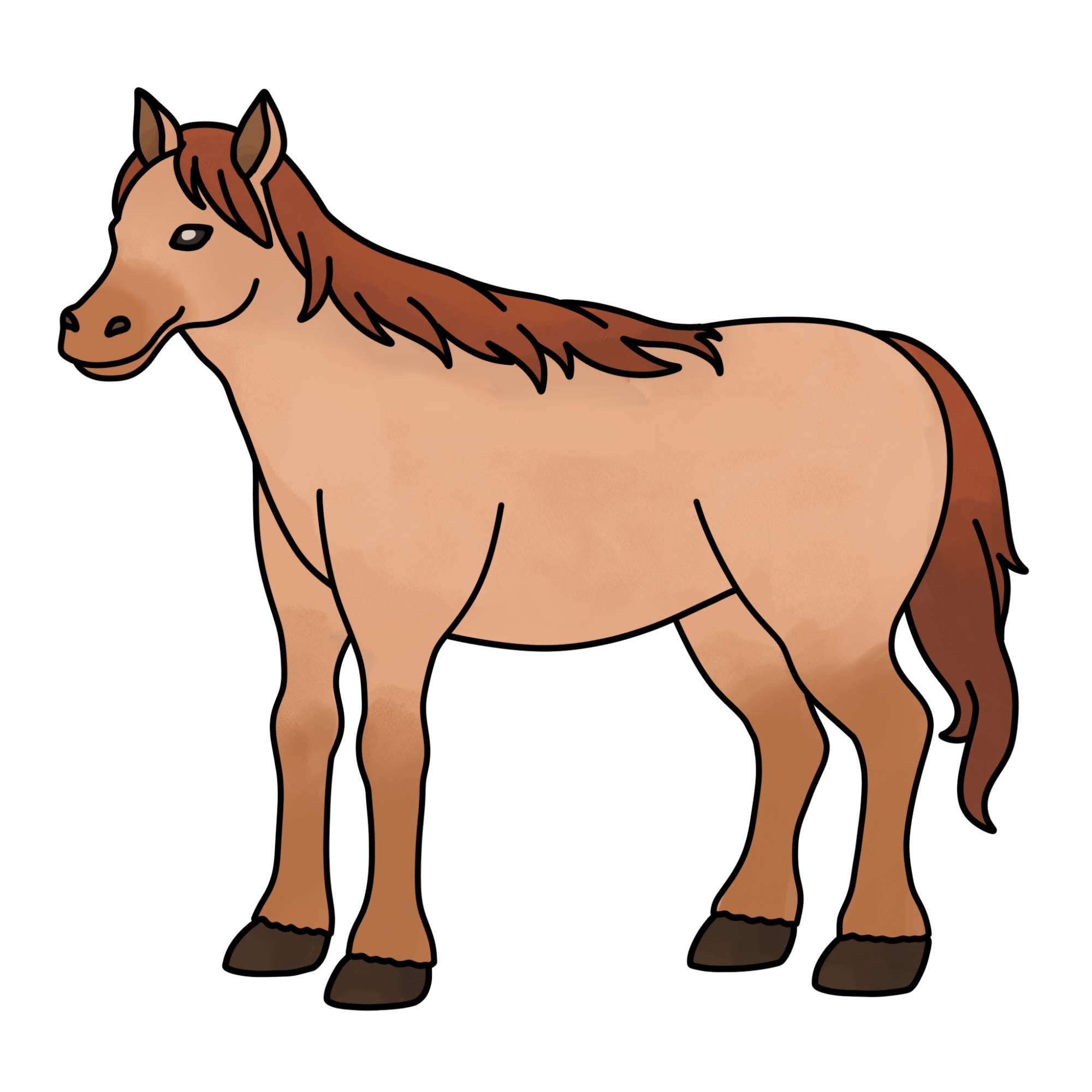 Horse Drawing for Kids - Step-15