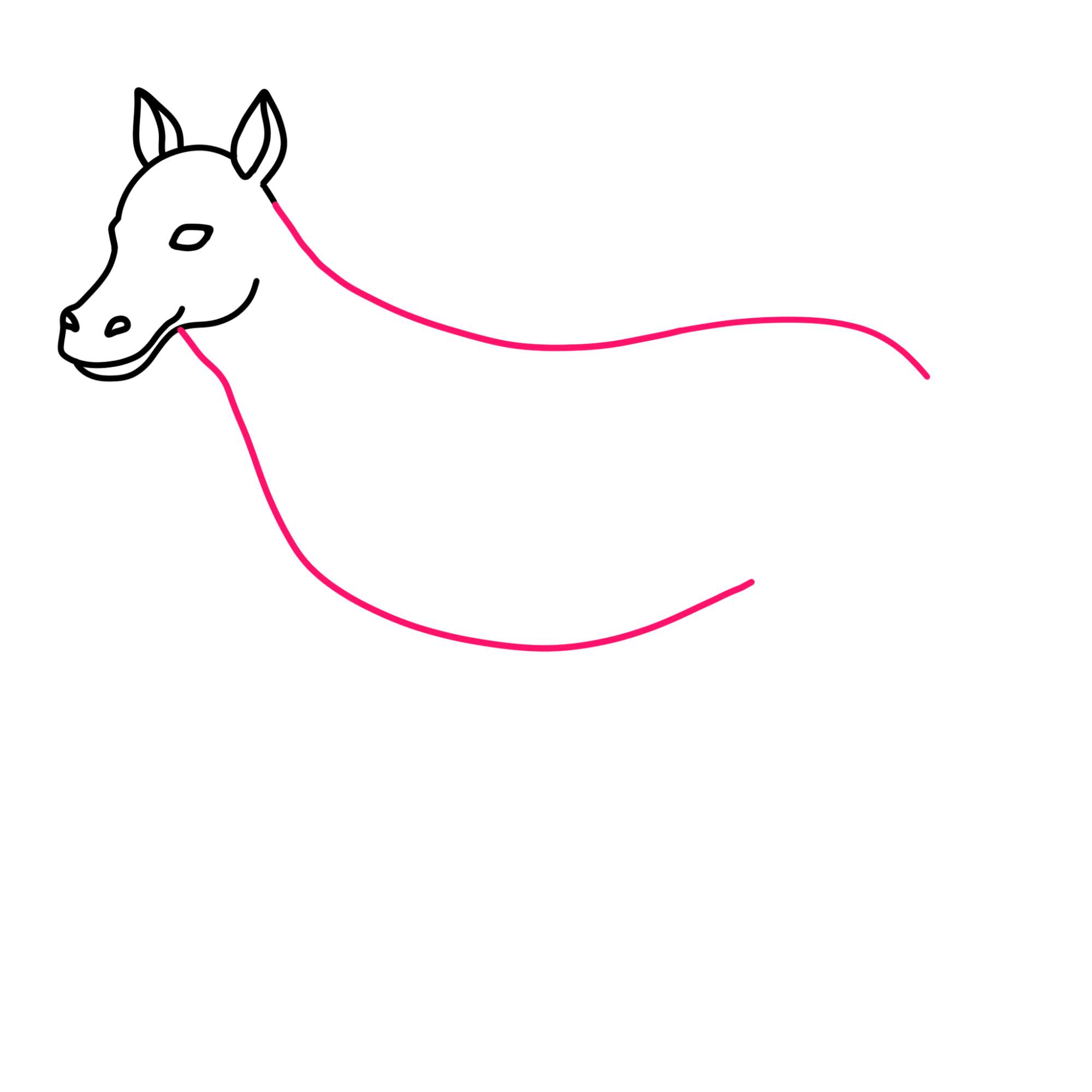 Horse Drawing for Kids - Step-7