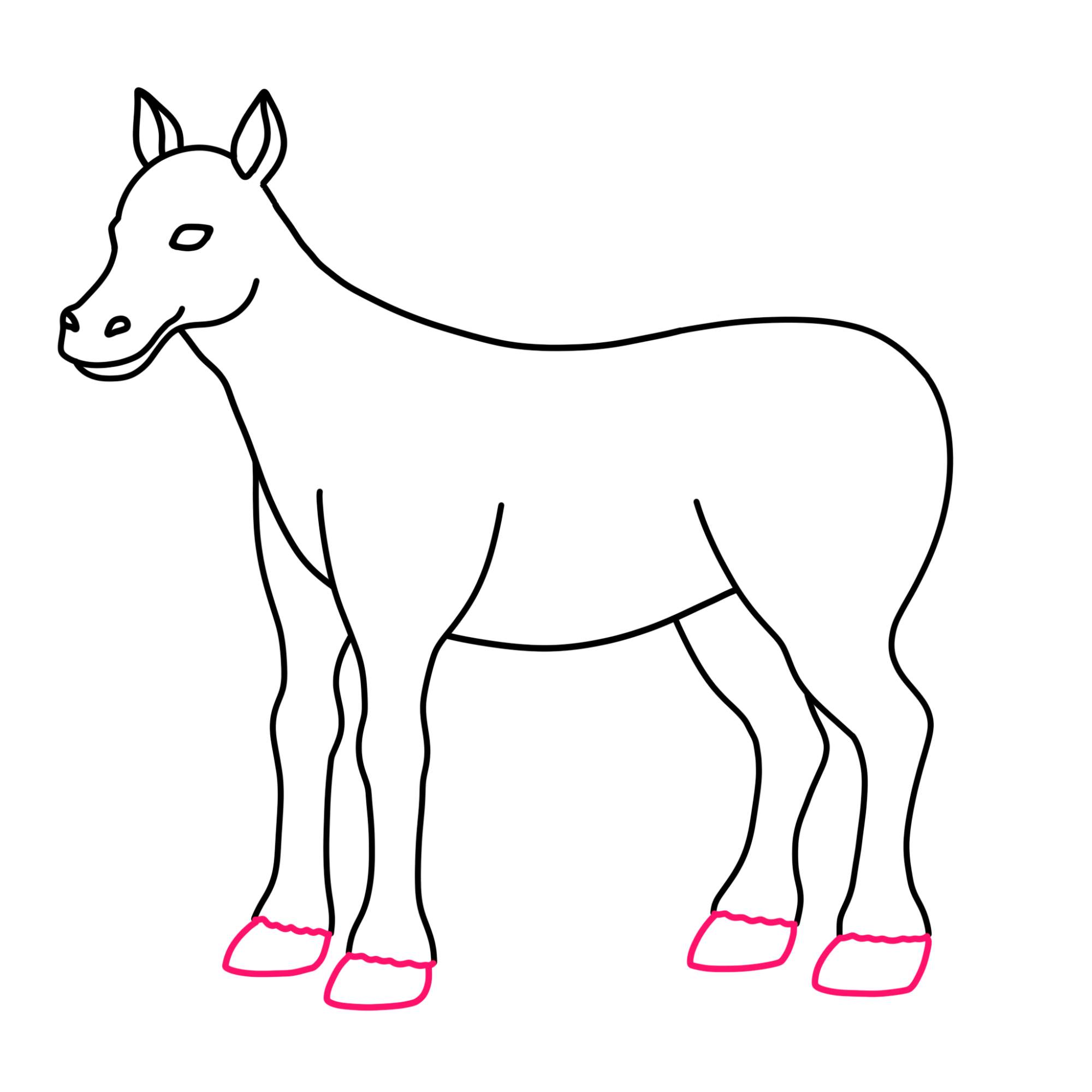 Horse Drawing for Kids - Step-9