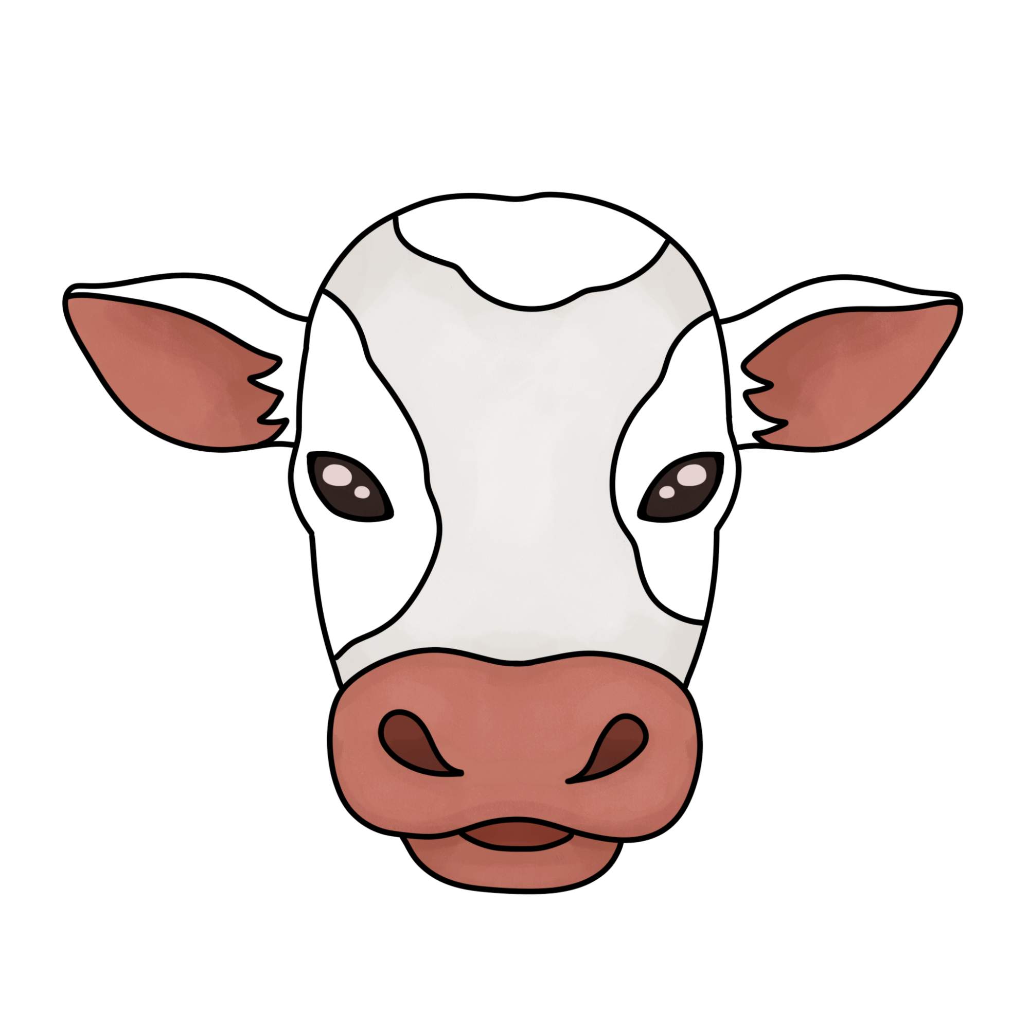 How to Draw a Cow Face - Step-11