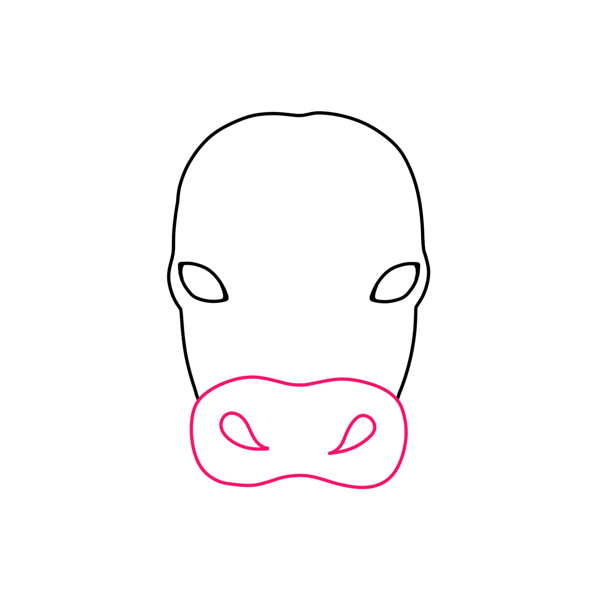 How to Draw a Cow Face - Step-4