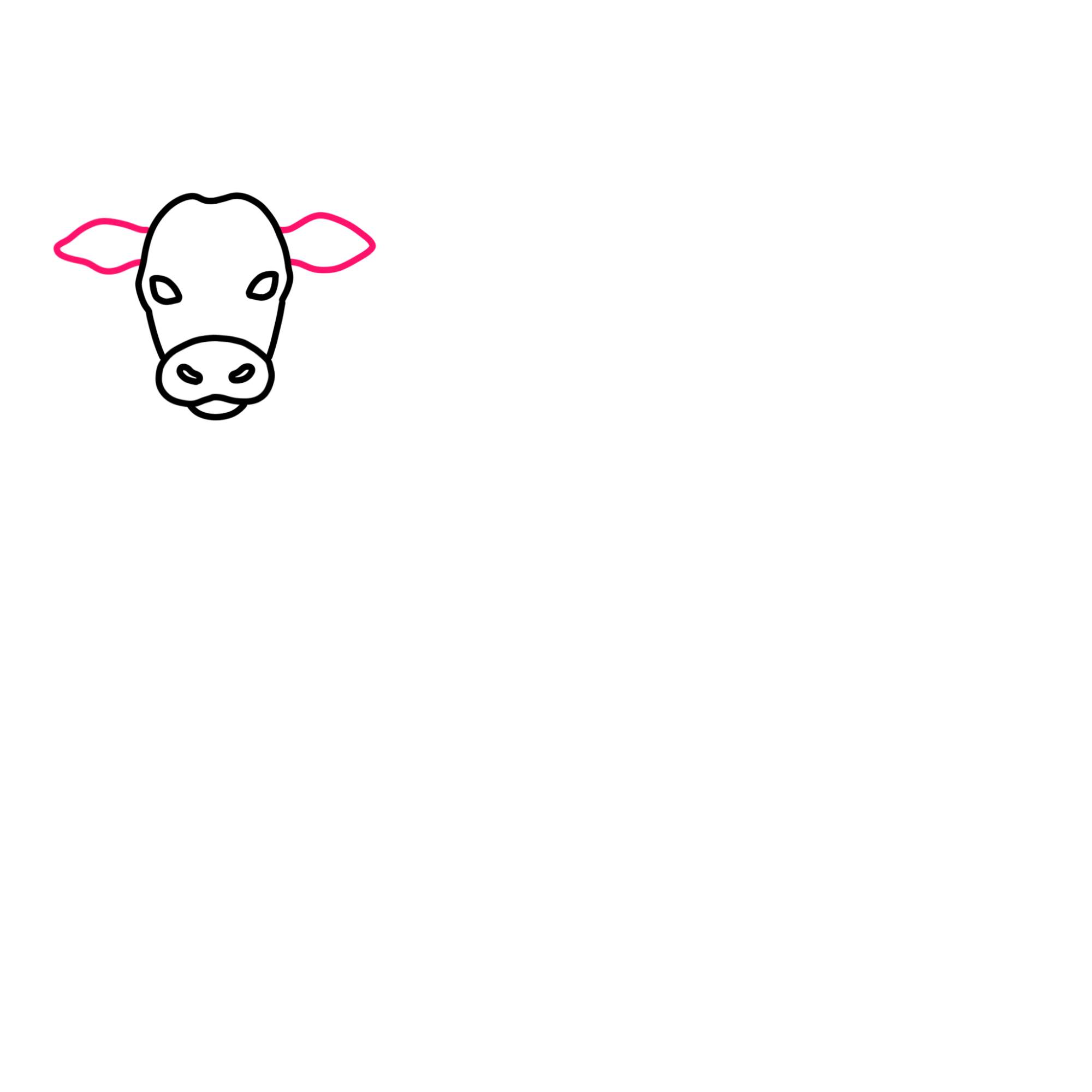 How to Draw a Cow - Step-4