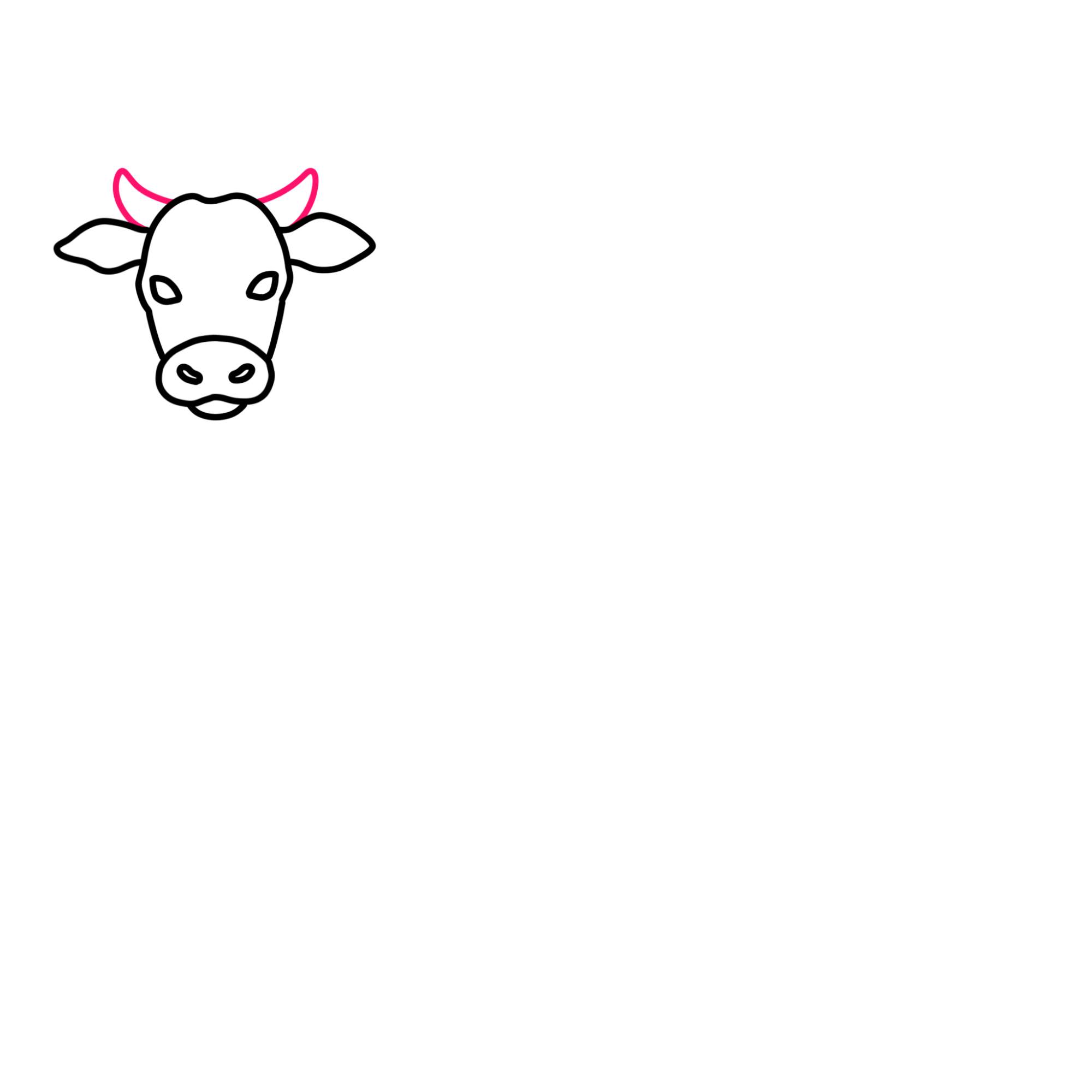 How to Draw a Cow - Step-5