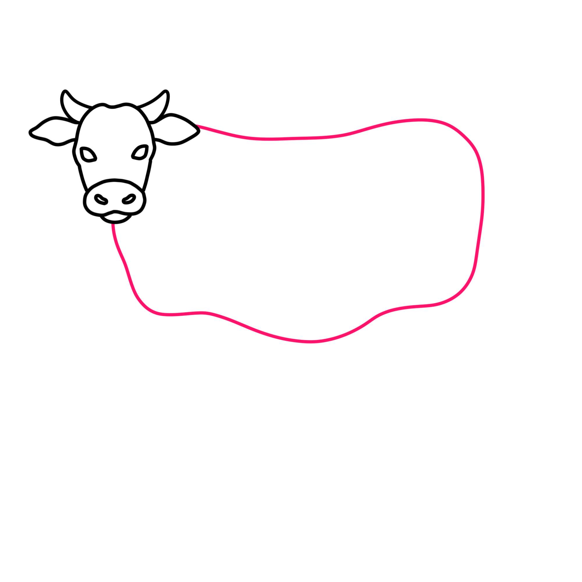 How to Draw a Cow - Step-6