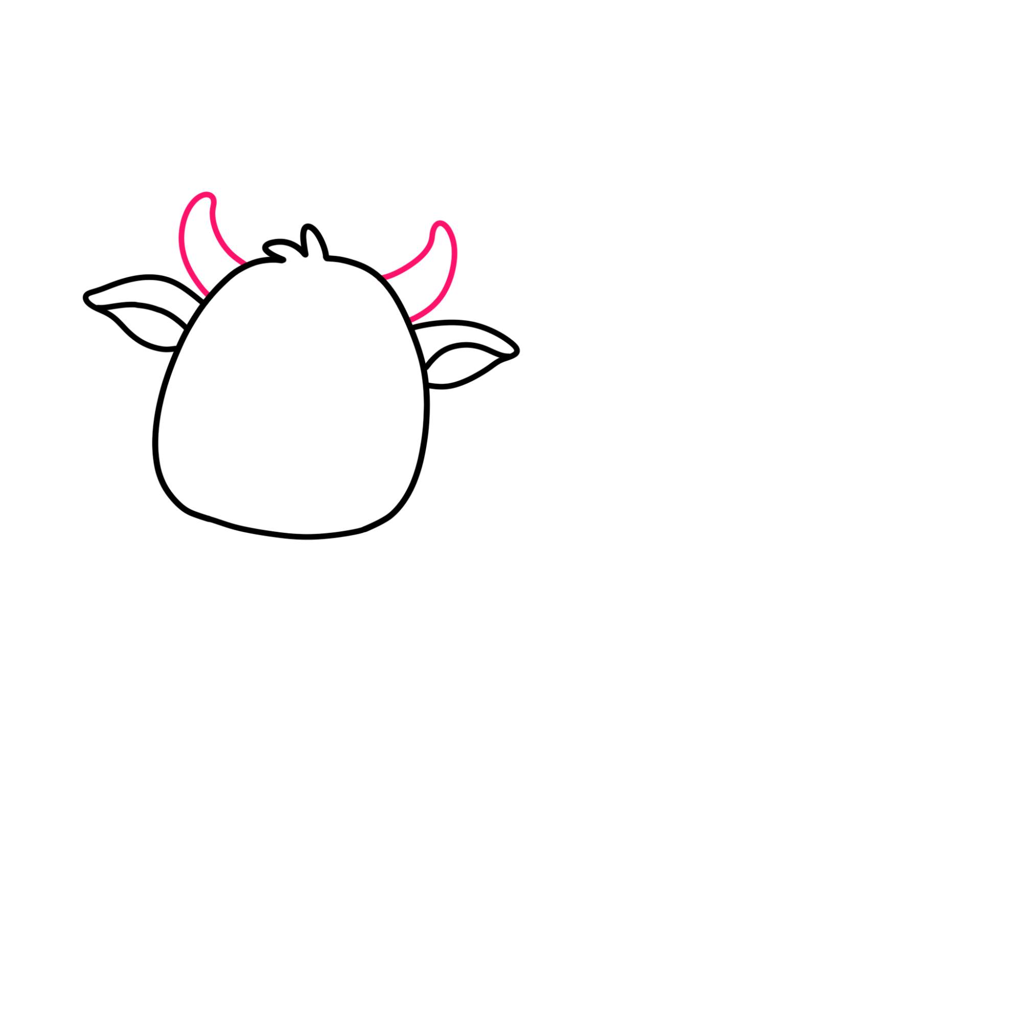 How to Draw a Cute Cow - Step-3