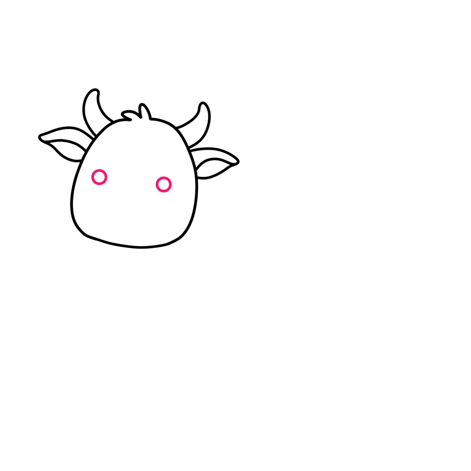 How to Draw a Cute Cow - Step-4