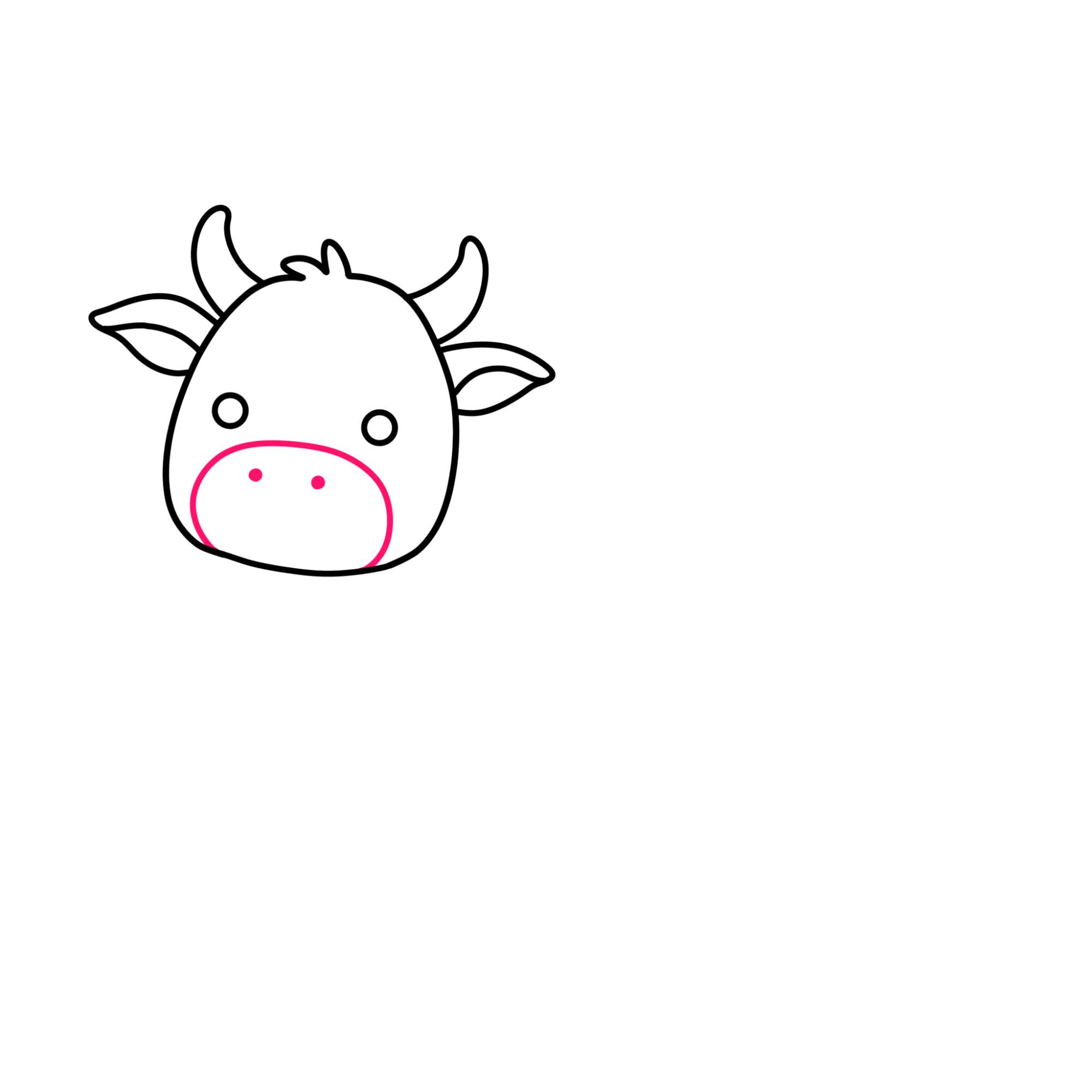 How to Draw a Cute Cow - Step-5