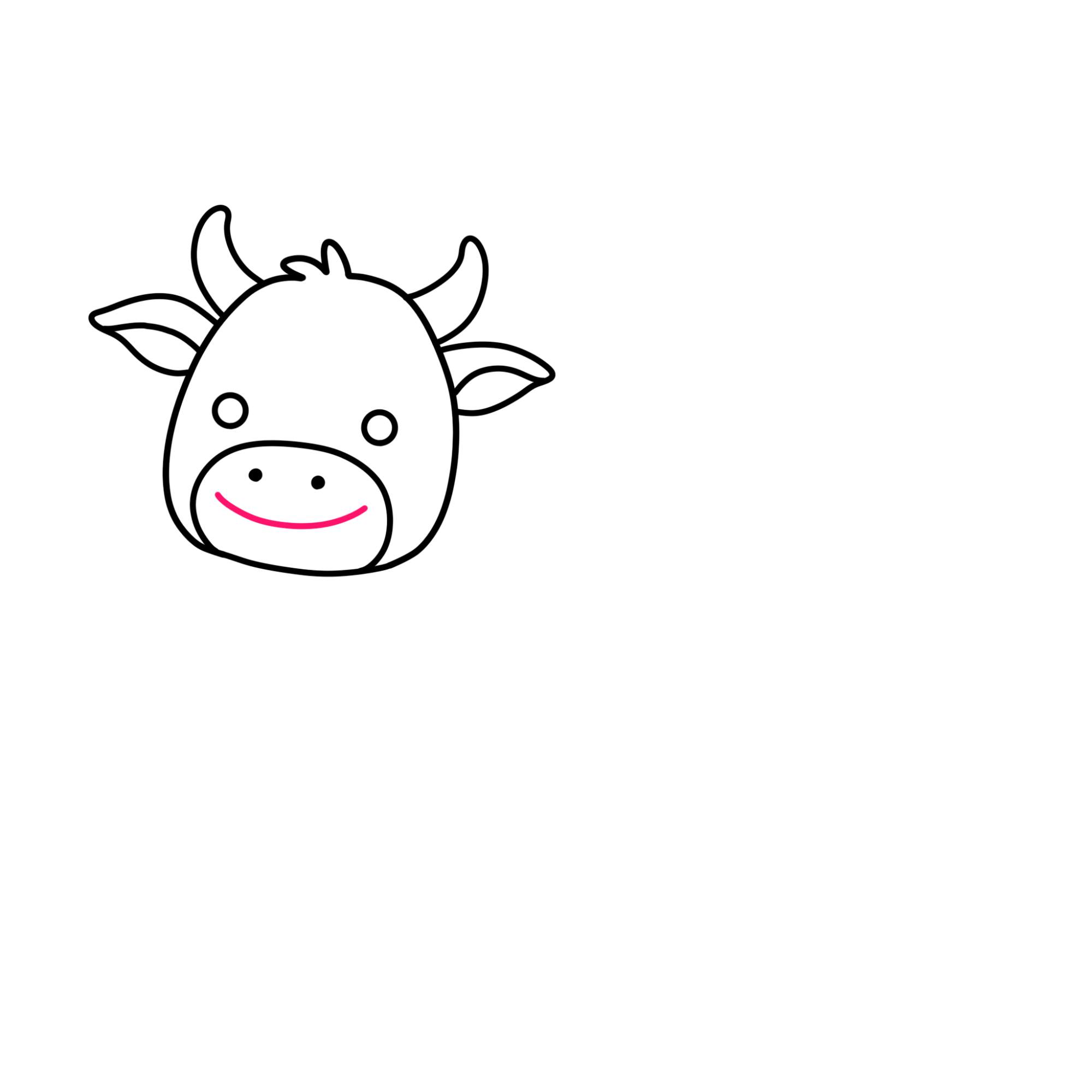 How to Draw a Cute Cow - Step-6