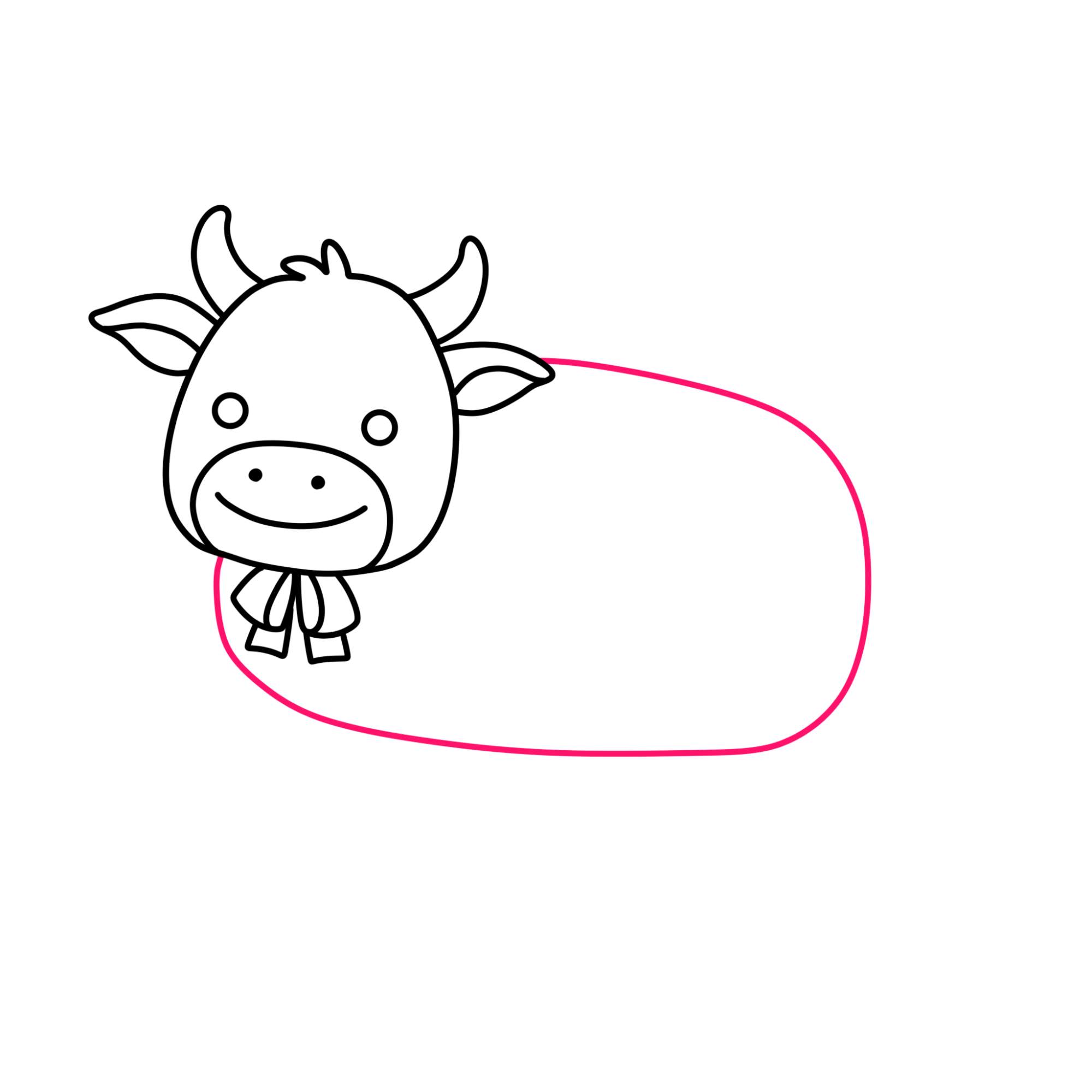 How to Draw a Cute Cow - Step-8