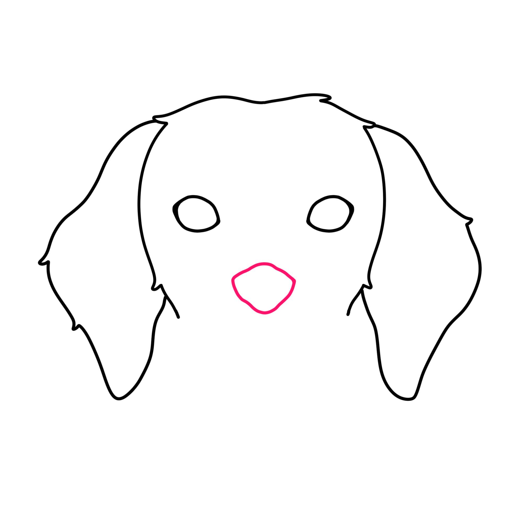 How to Draw a Dog Face - Step-4