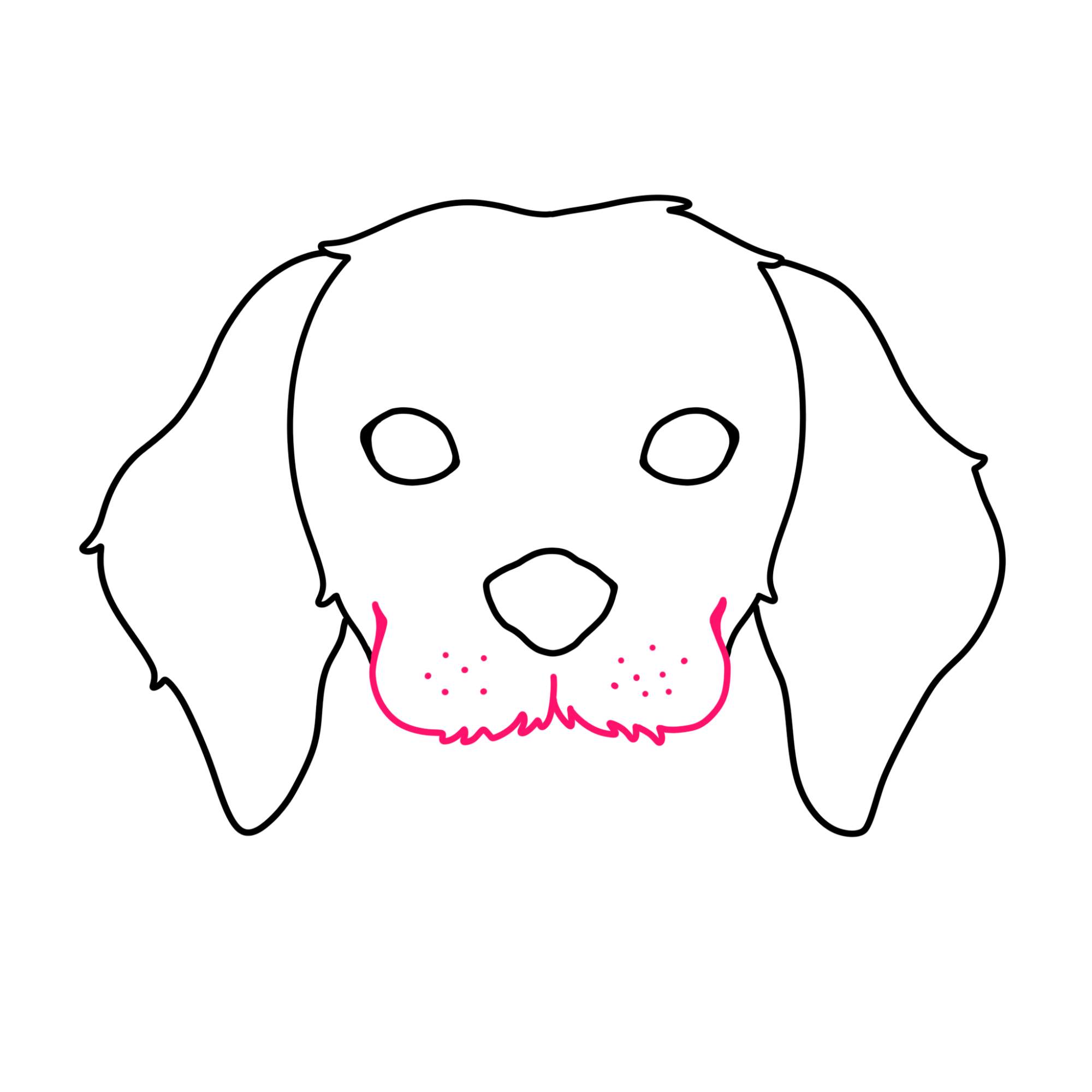 How to Draw a Dog Face - Step-5