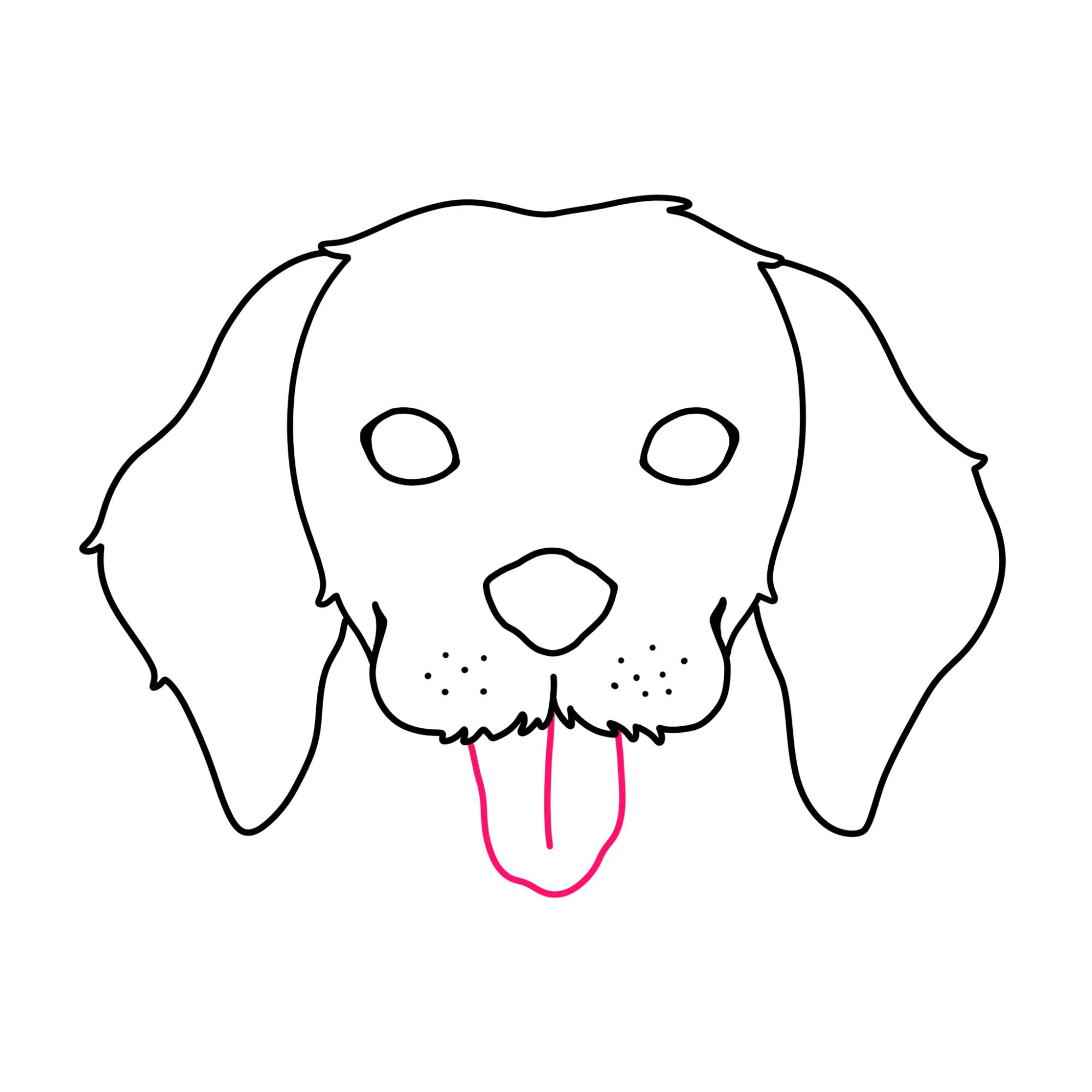 How to Draw a Dog Face - Step-6