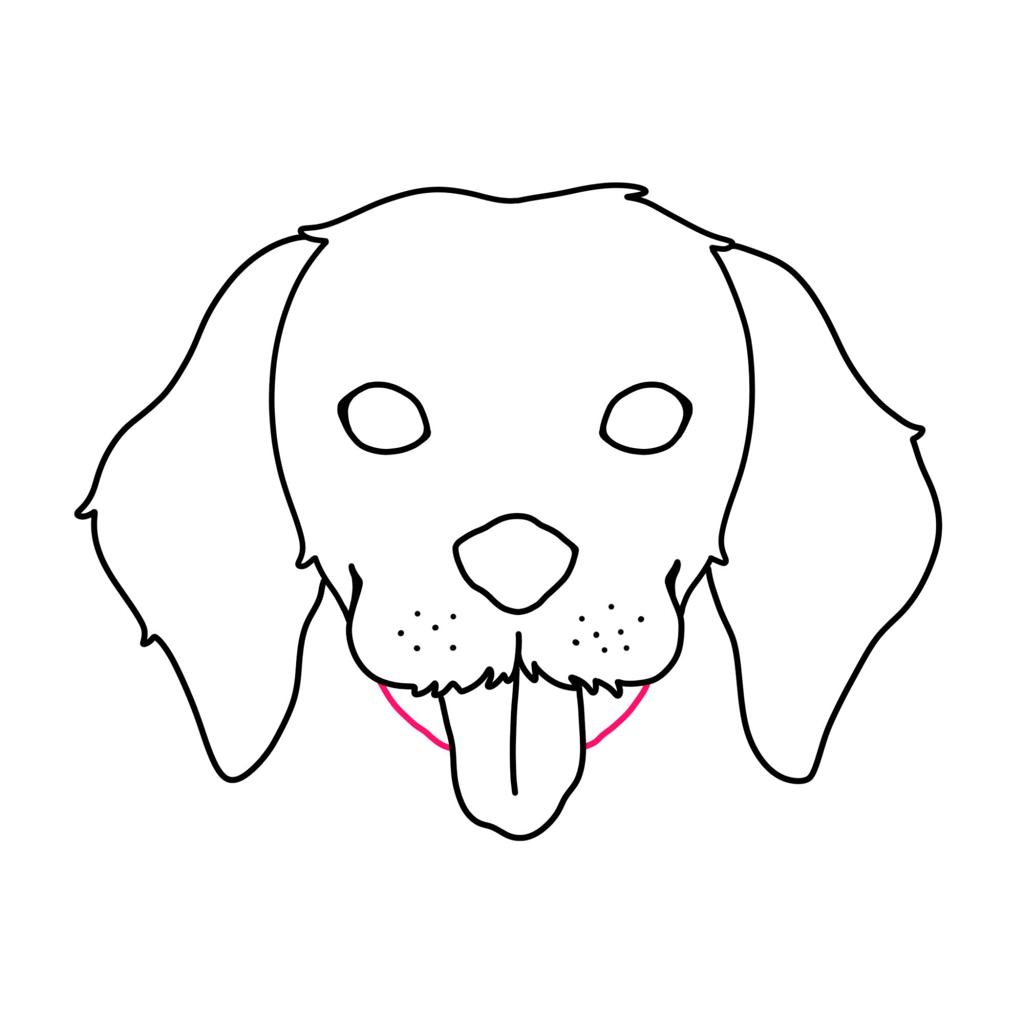 How to Draw a Dog Face - Step-7