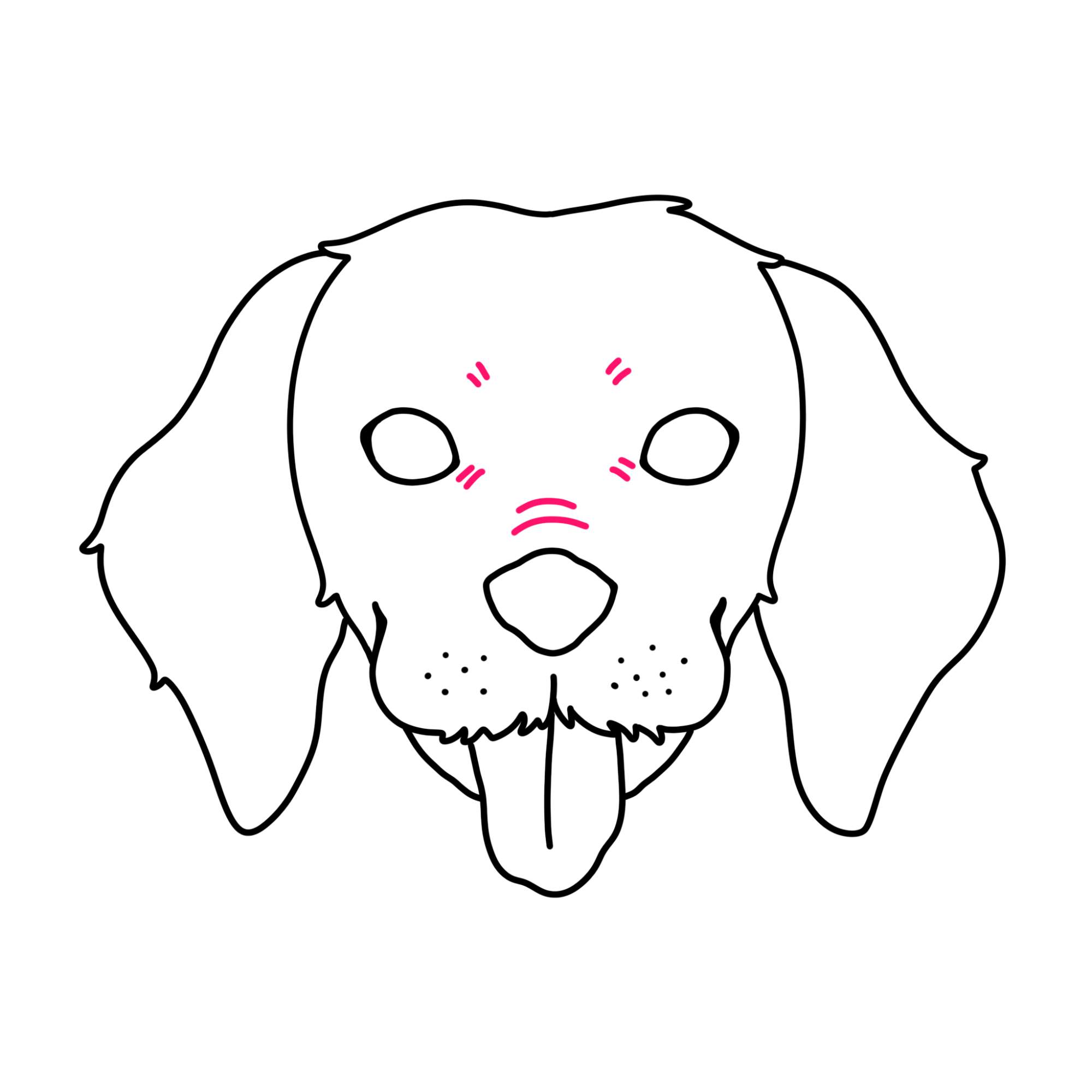 How to Draw a Dog Face - Step-8