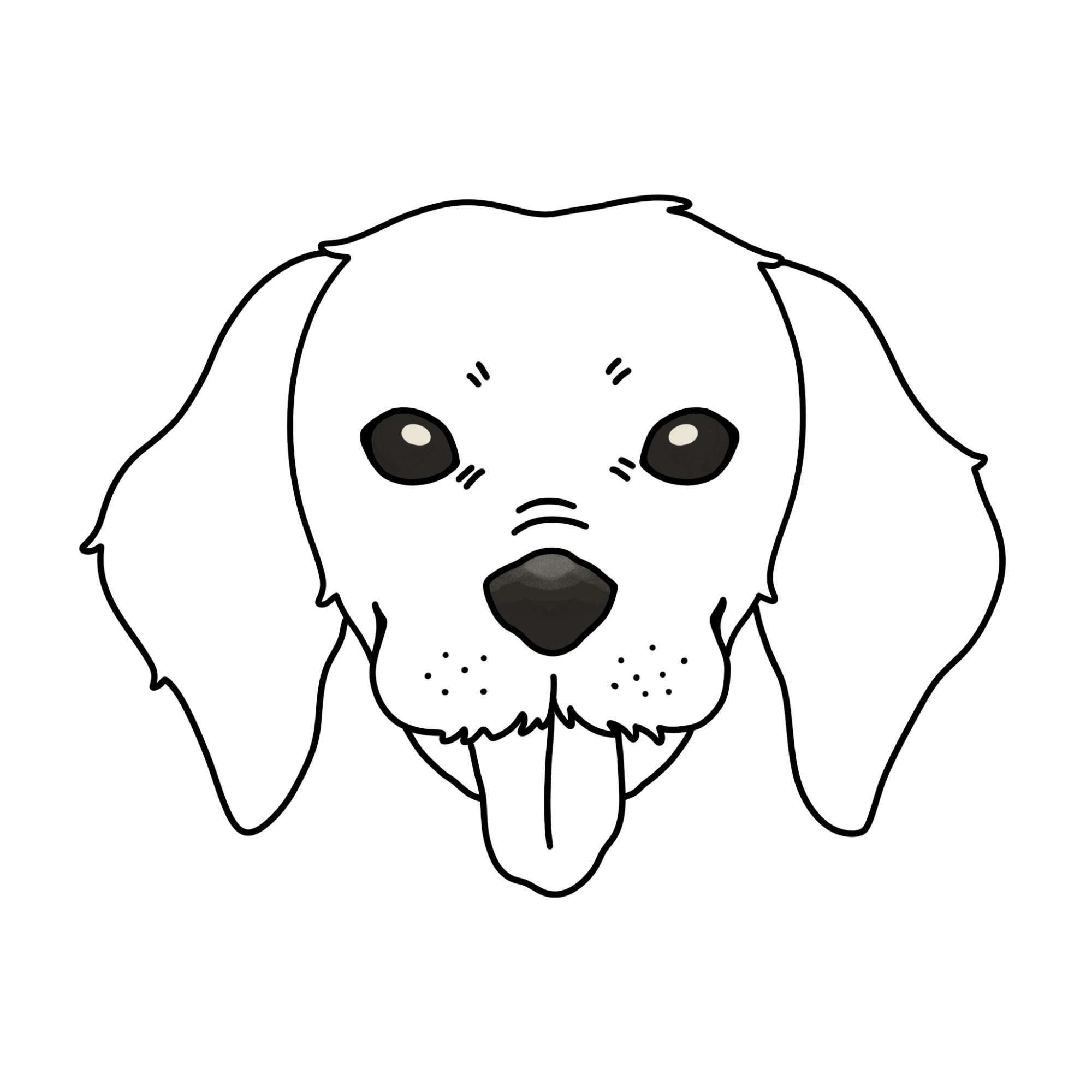 How to Draw a Dog Face - Step-9