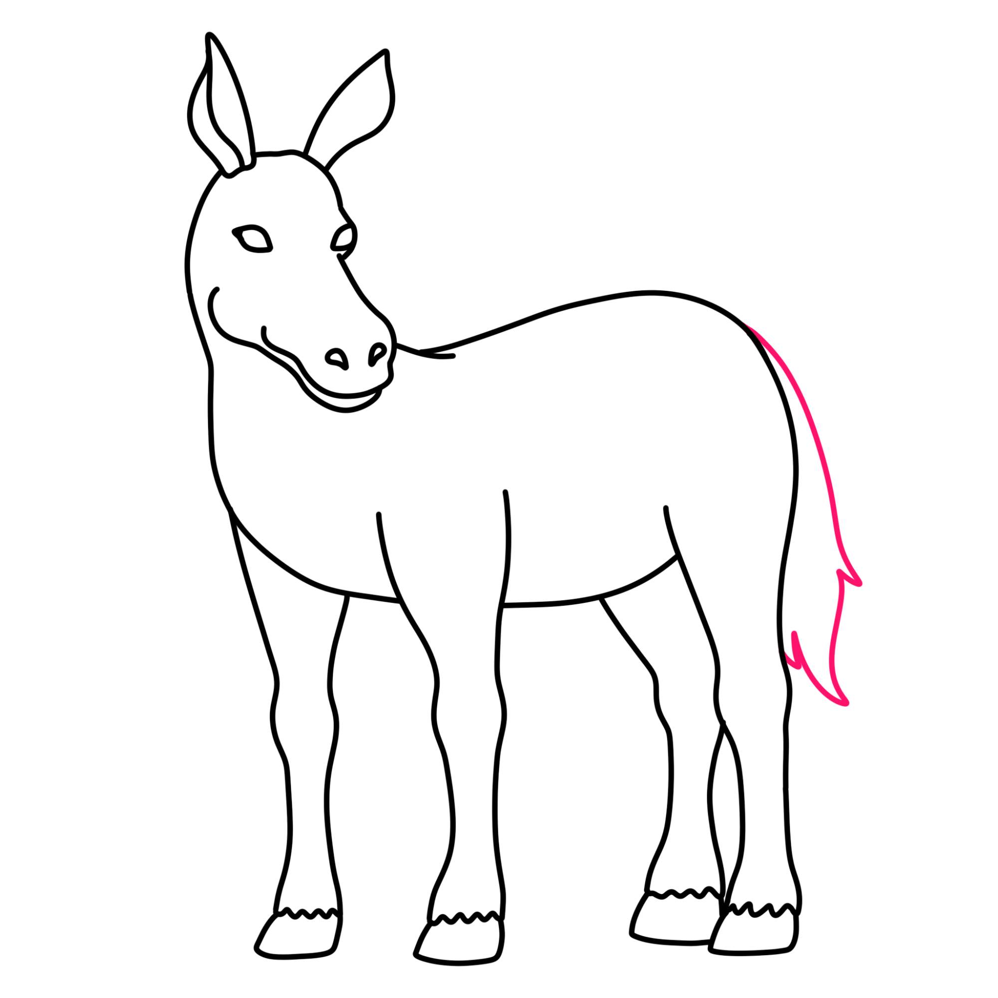 How to Draw a Donkey - Step-10