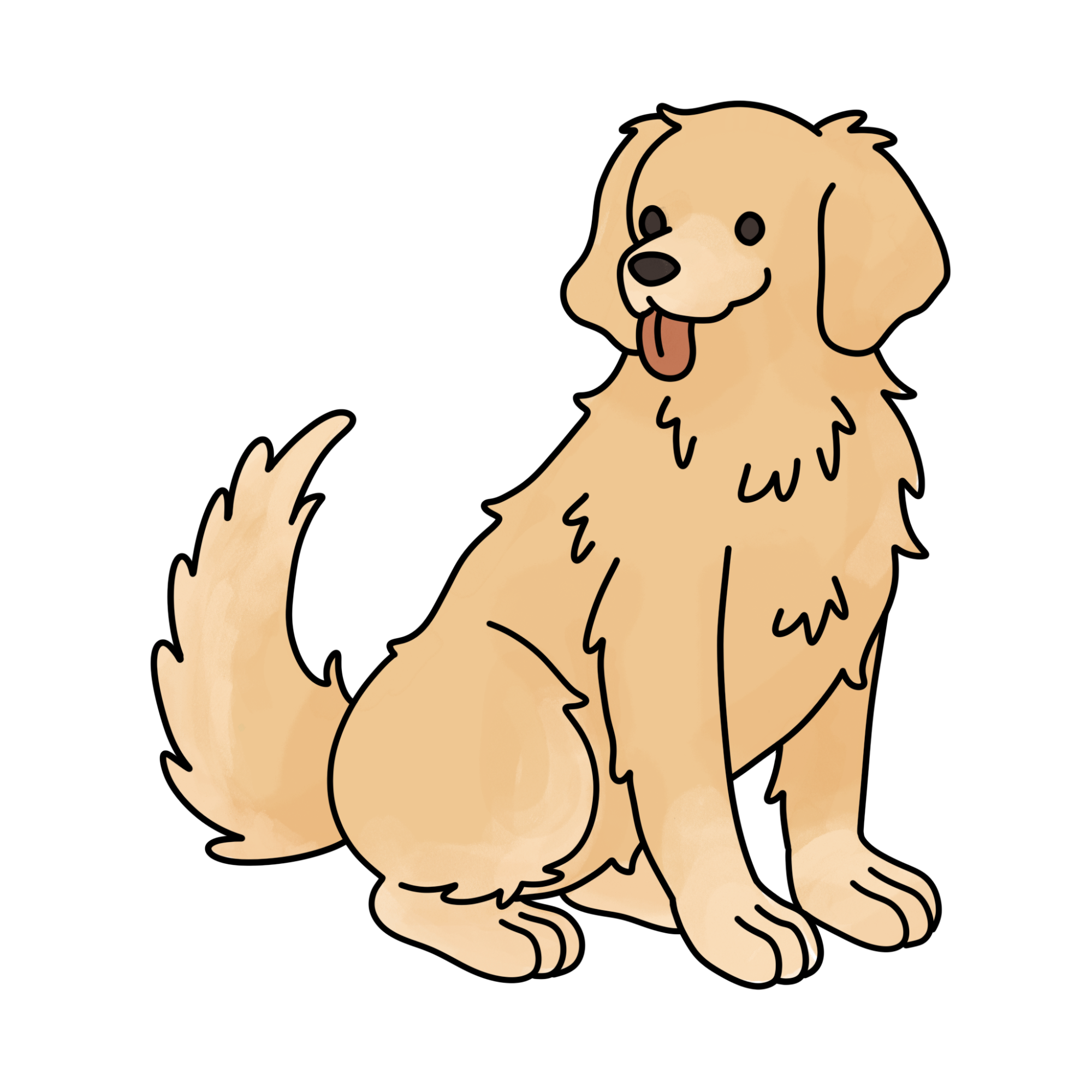 How to Draw a Golden Retriever