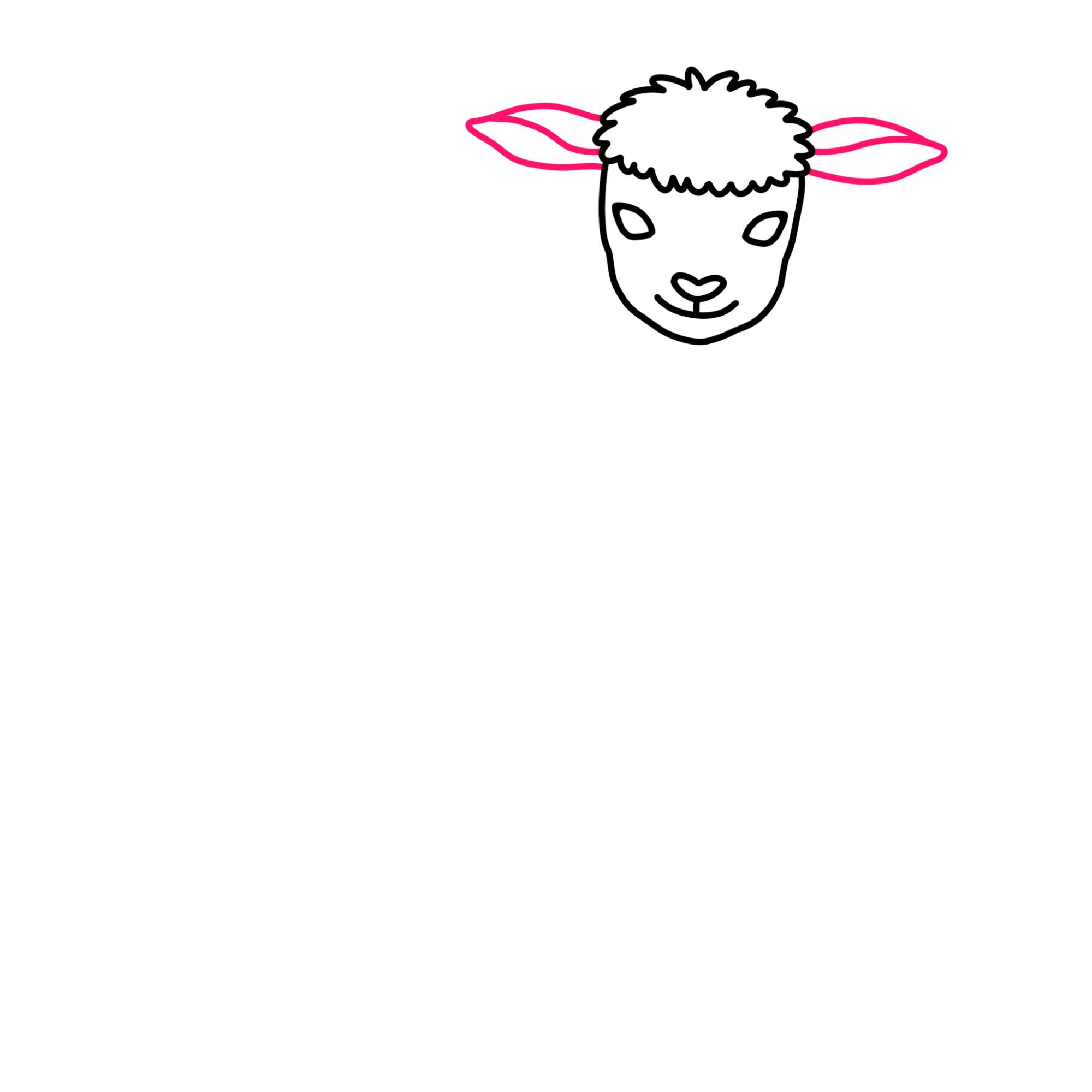 How to Draw a Lamb - Step-6