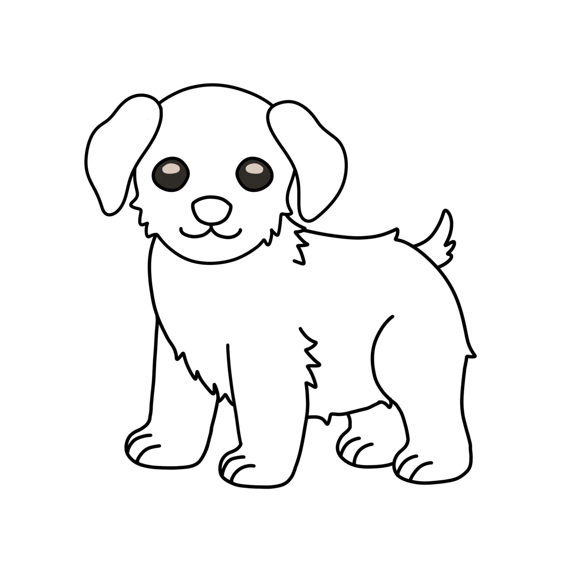 How to Draw a Puppy (step by step) - Step-12