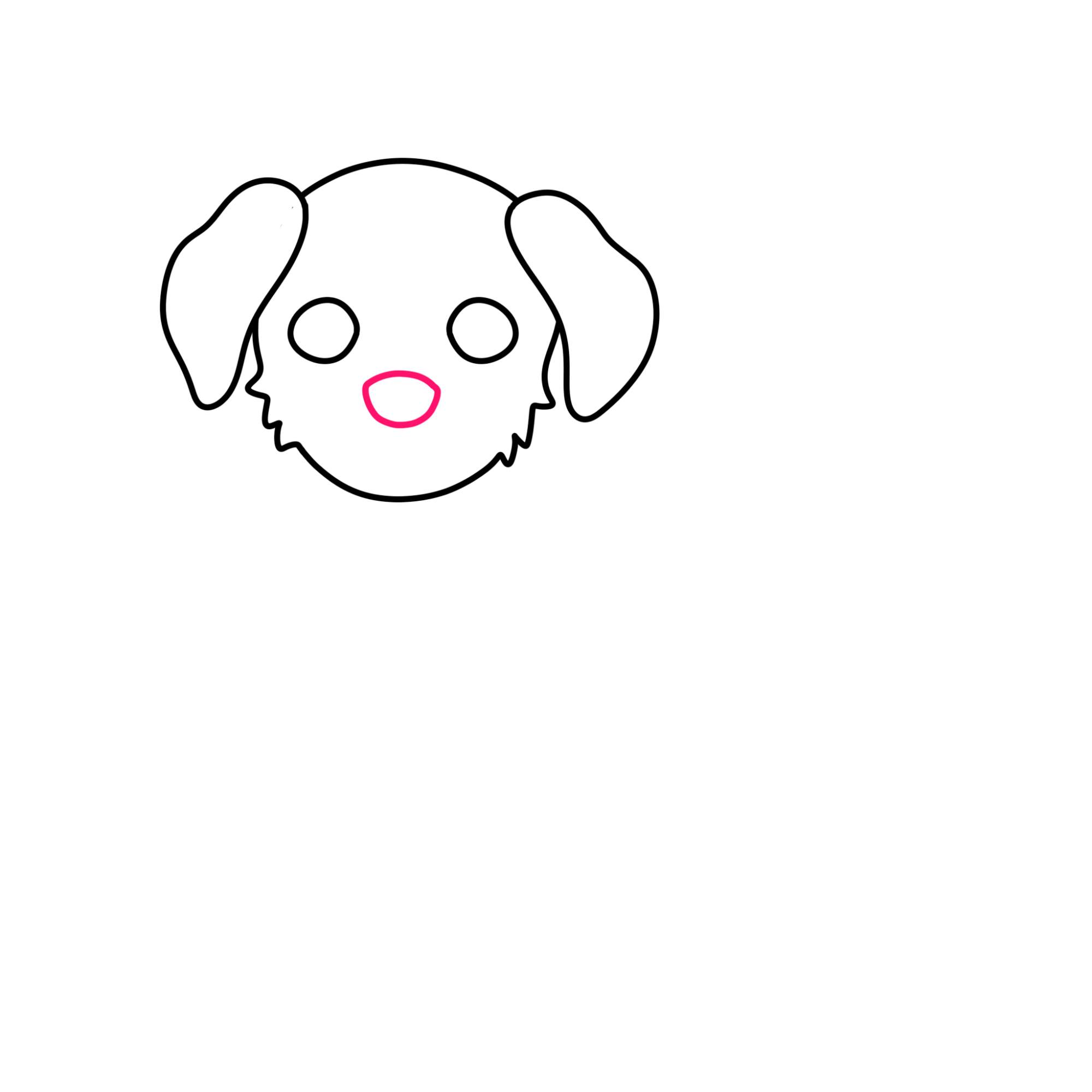 How to Draw a Puppy (step by step) - Step-4