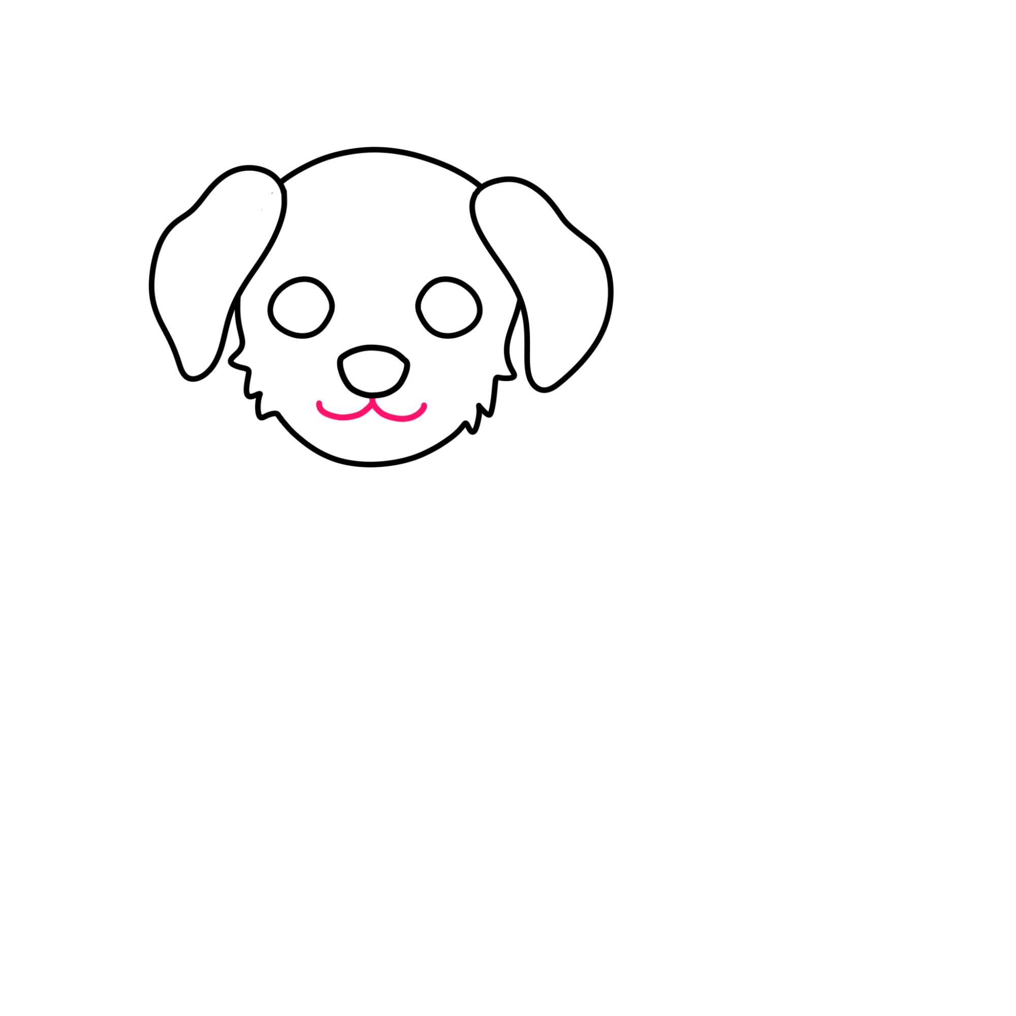 How to Draw a Puppy (step by step) - Step-5